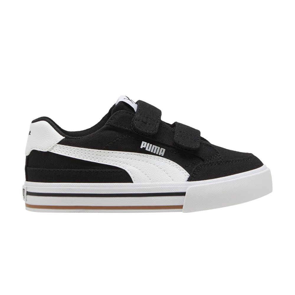 Puma Court Classic Vulc FS V Little Kid 'Black White' | Kid's Size 3 - 396560-03