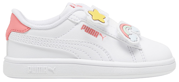 Puma Smash 30 V Infant Badges   White Passionfruit
