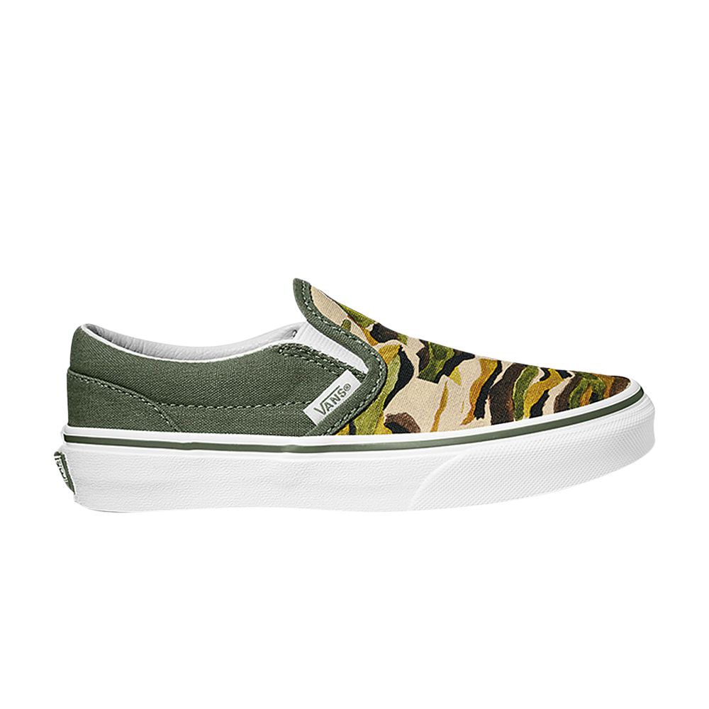Vans Classic Slip-On Kids 'Painted Camo Green' | Kid's Size 2