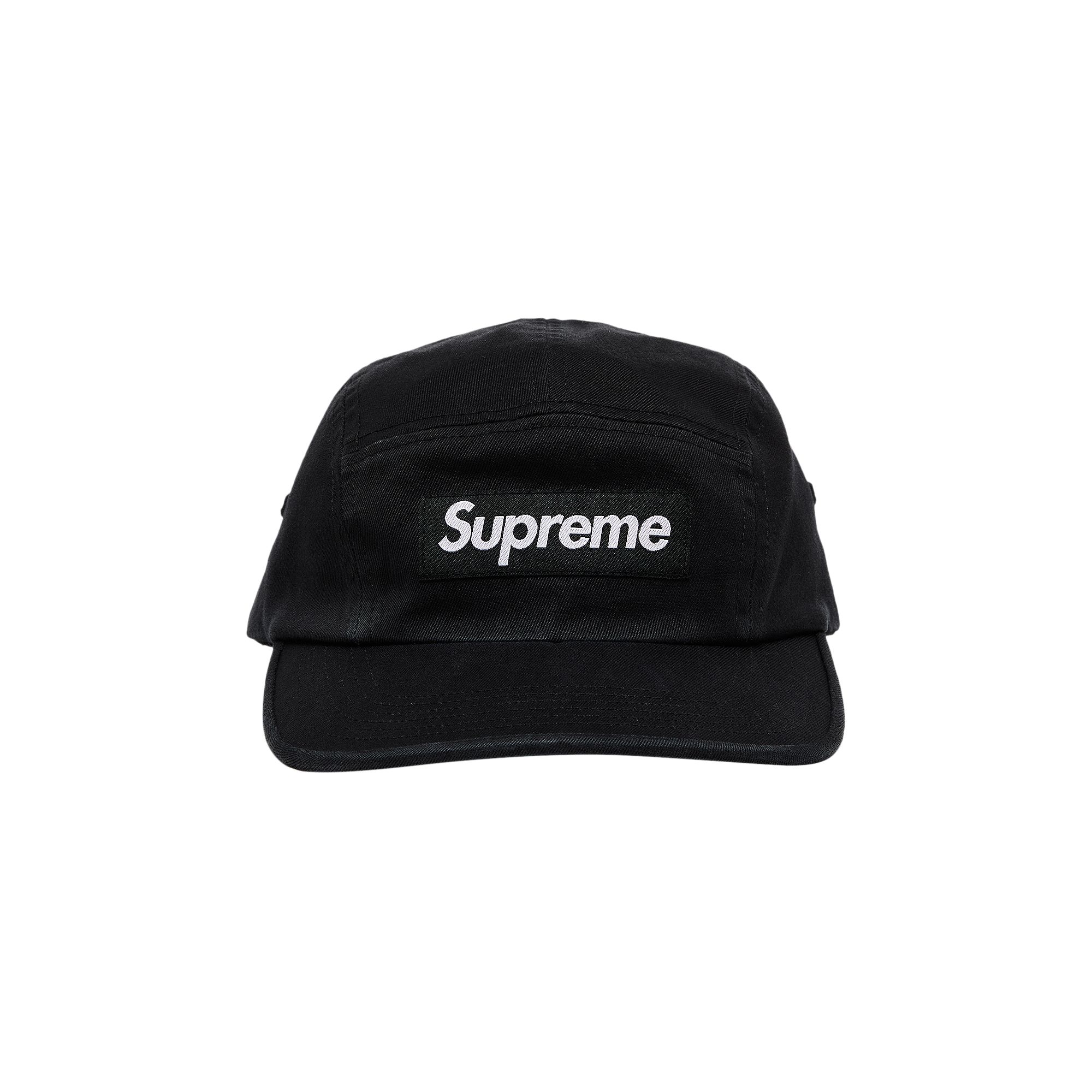 Supreme Washed Chino Twill Camp Cap 'Black' | Men's Size Onesize