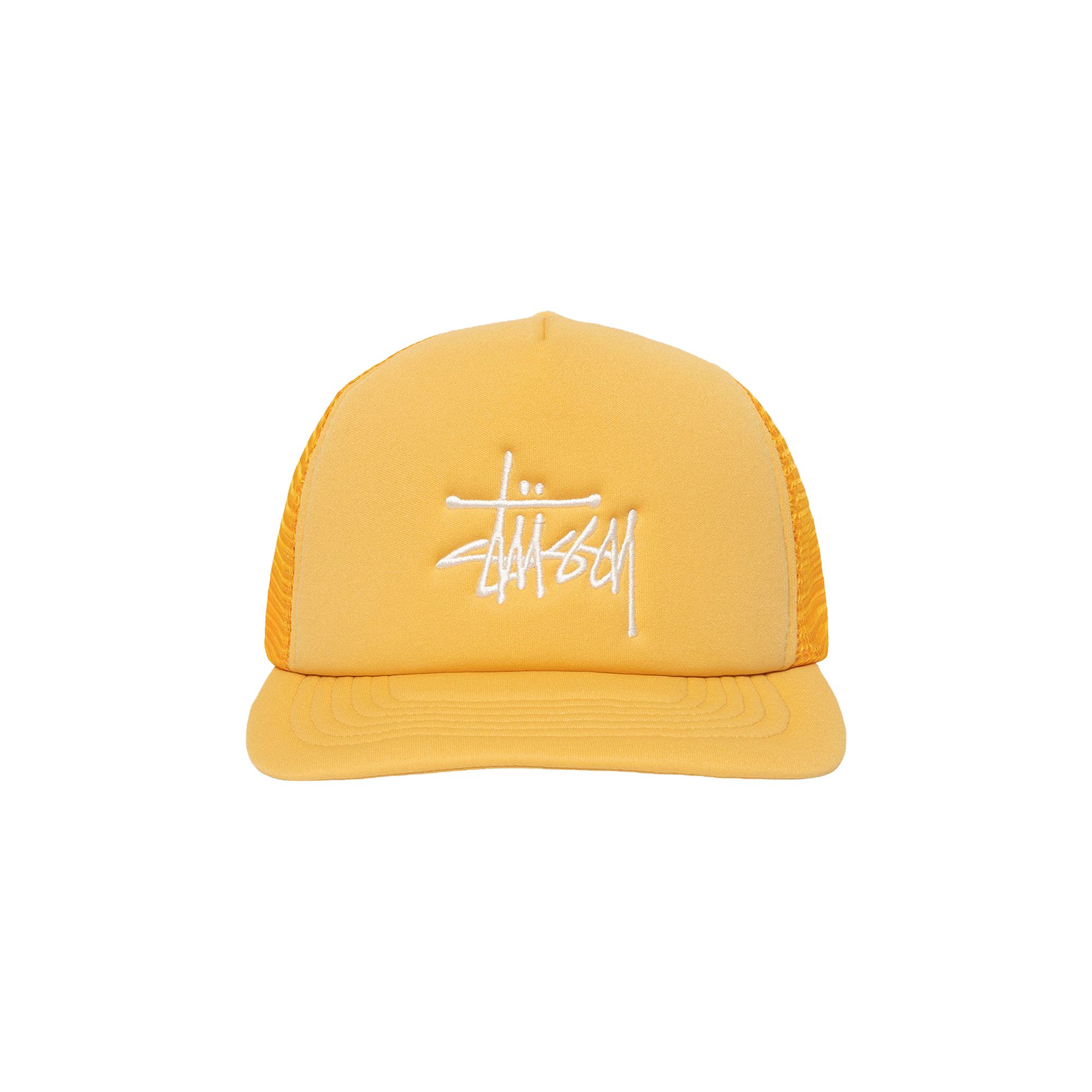 Pre-owned Stussy Big Basic Trucker Cap 'honey'