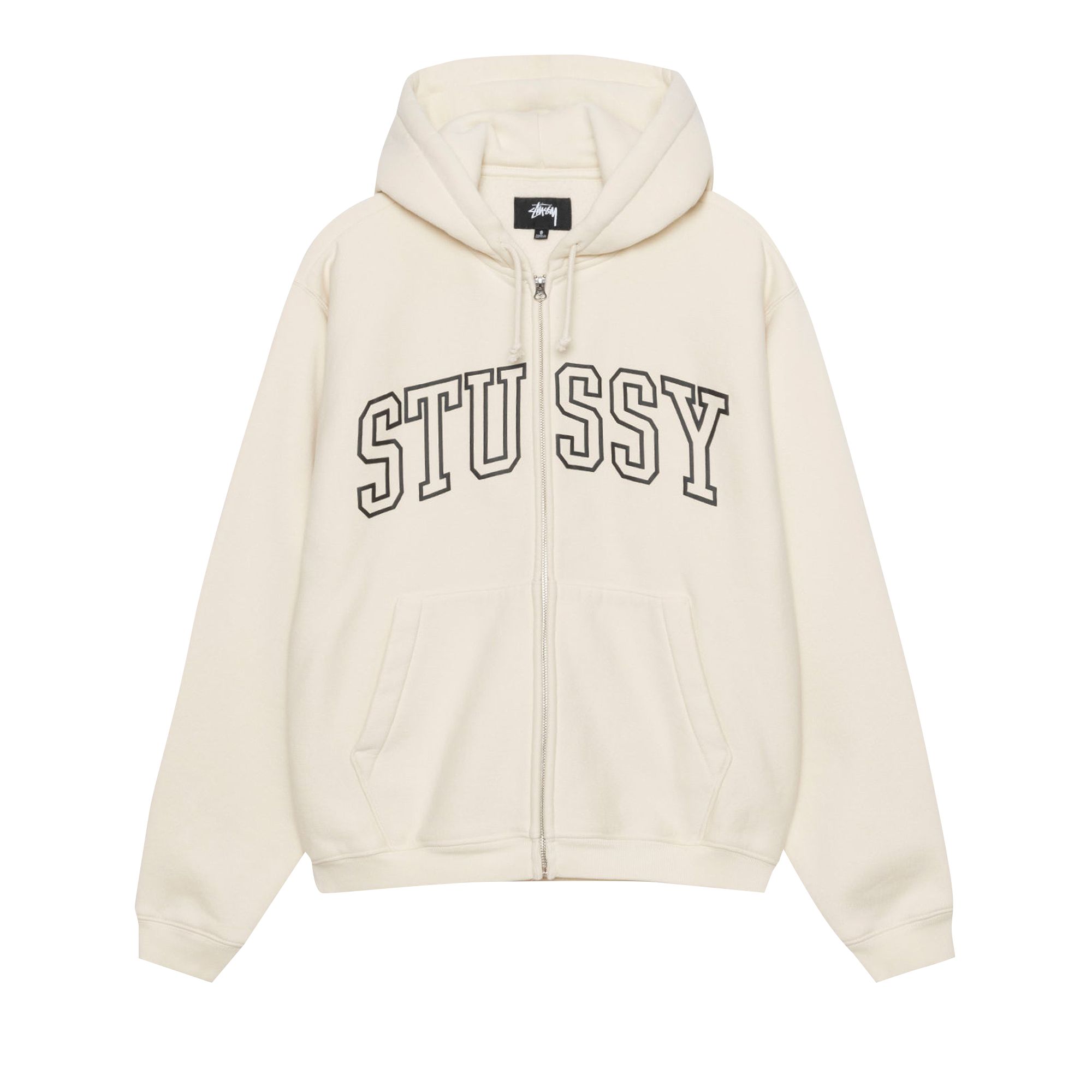 Stussy Outline Zip Hoodie 'Ivory' | Cream | Men's Size M