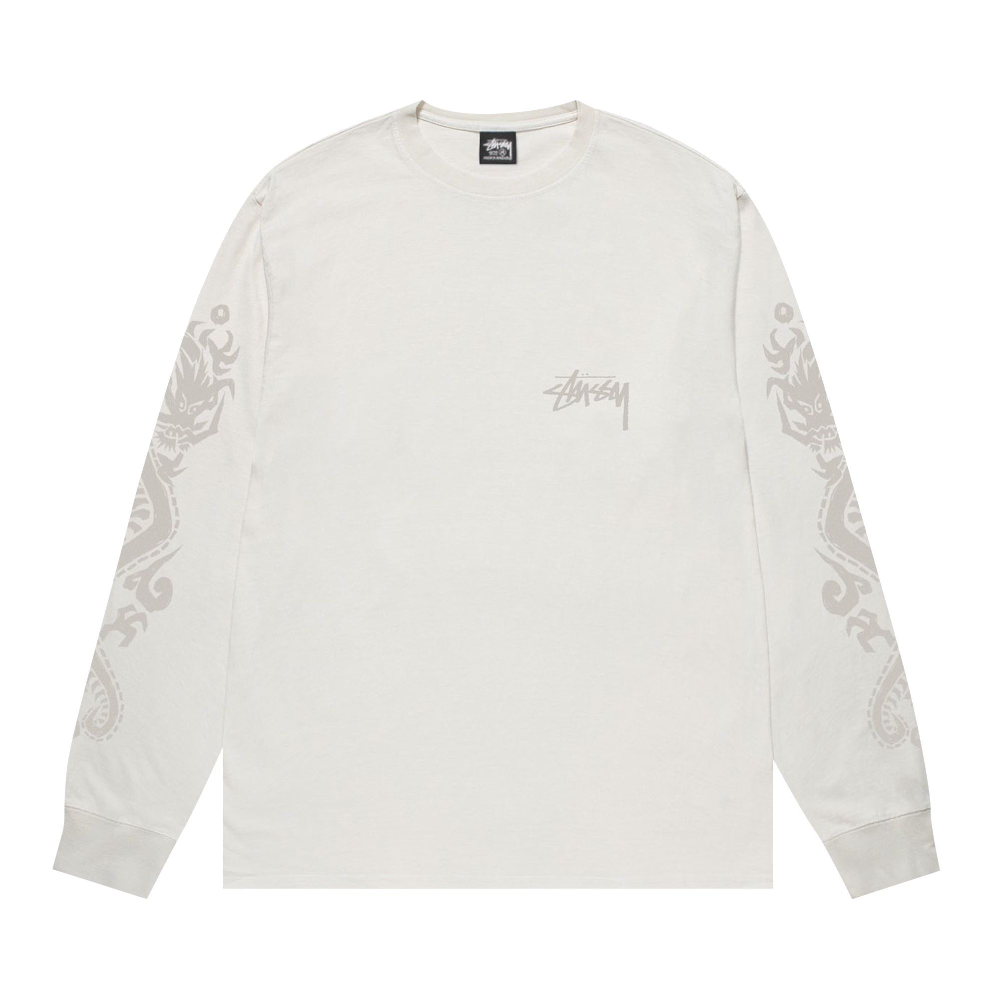 Stussy Dragons Long-Sleeve Tee 'Natural' | Cream | Men's Size M