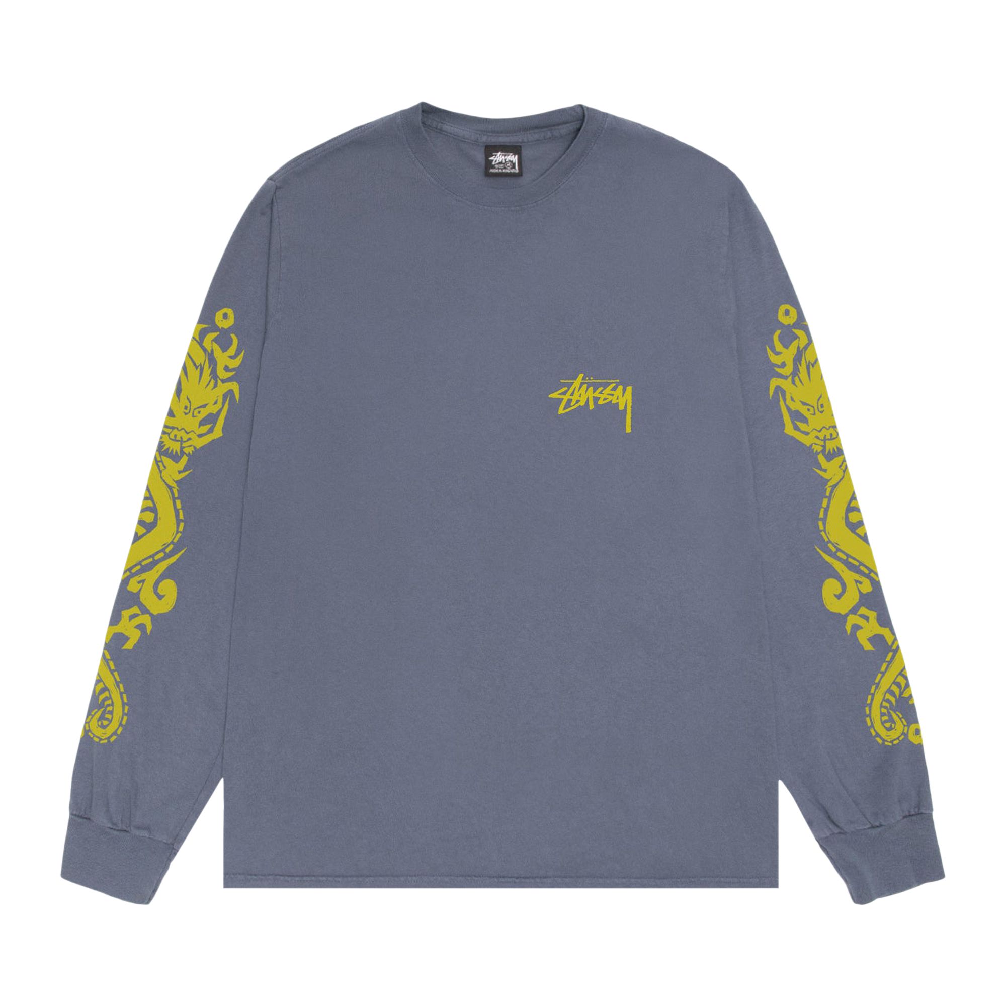 Stussy Dragons Long-Sleeve Tee 'Indigo' | Blue | Men's Size S