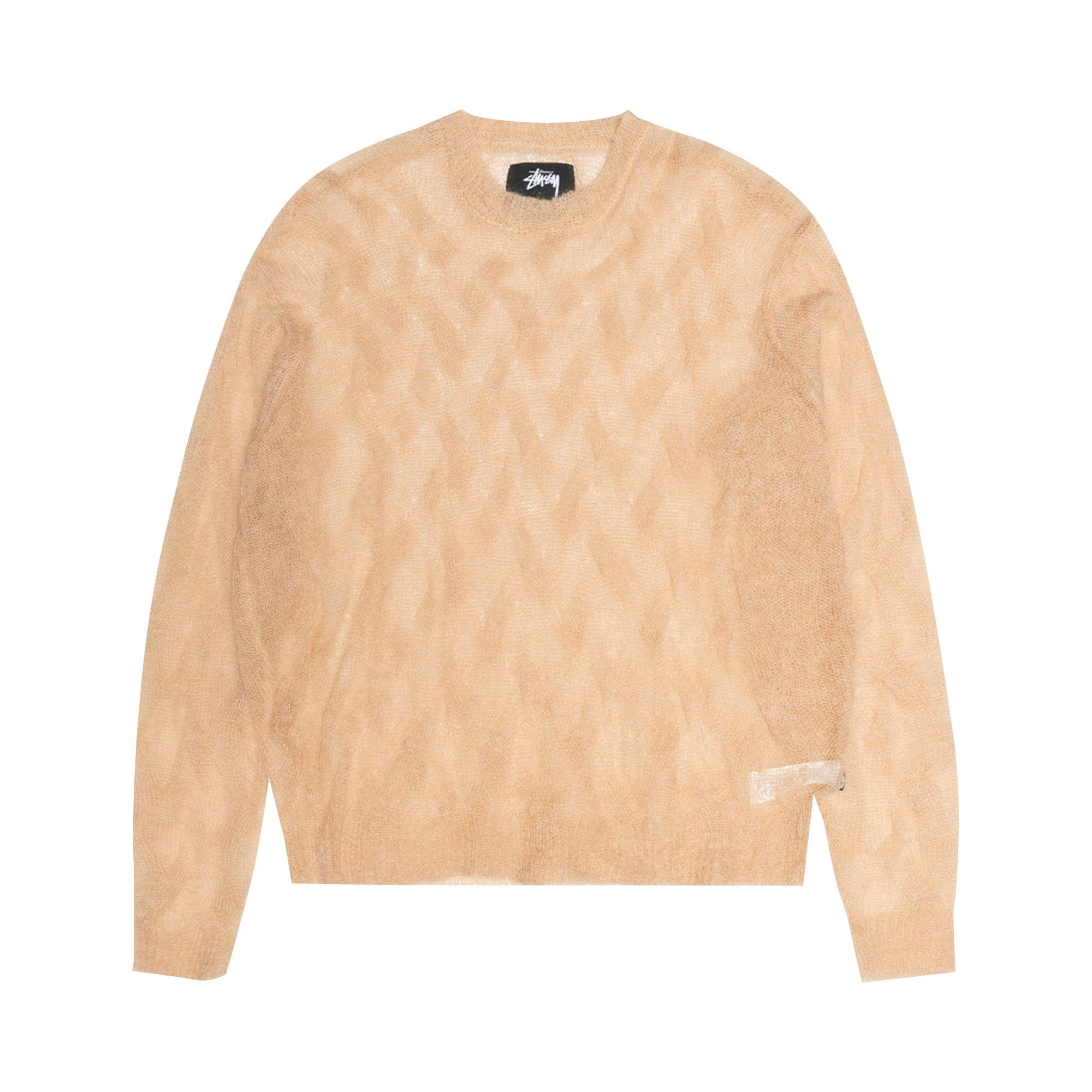 Stussy Loose Knit Cross Cable Sweater 'Sand' | Cream | Men's Size S
