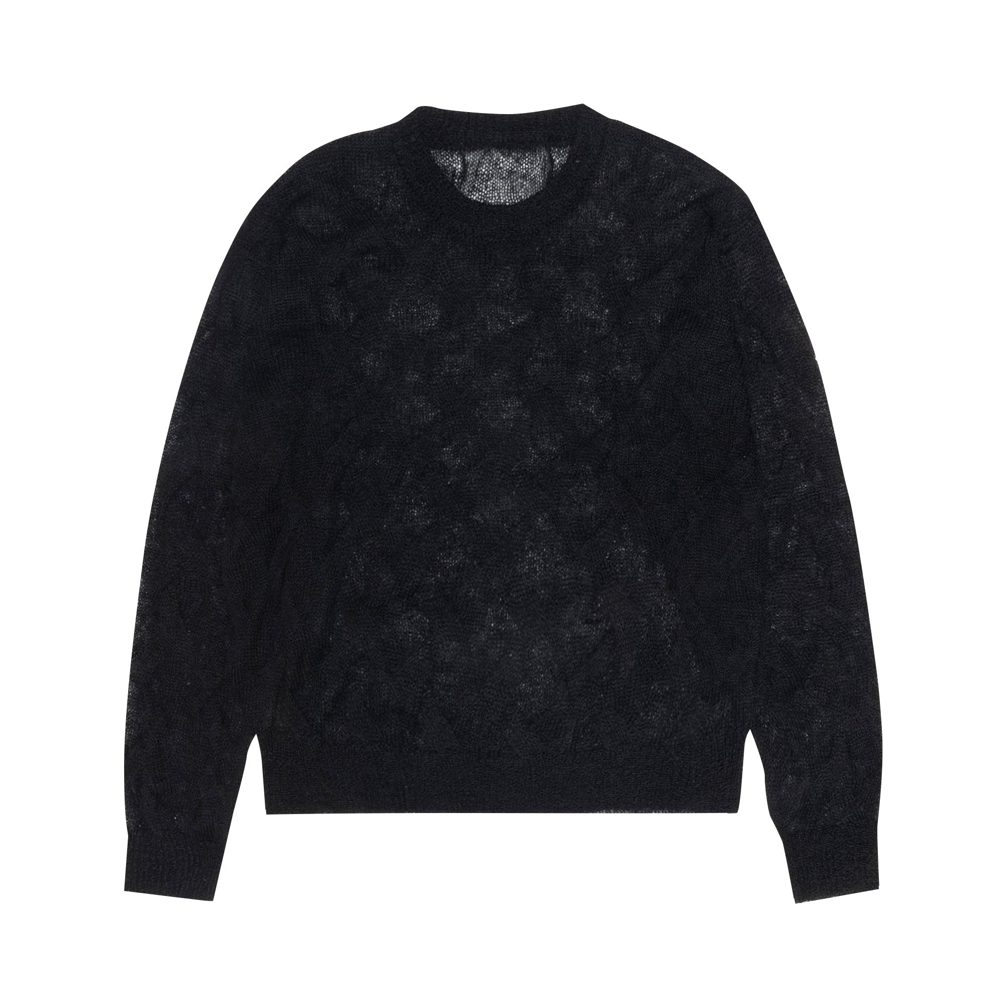 Pre-owned Stussy Loose Knit Cross Cable Sweater 'black' | Men's Size M