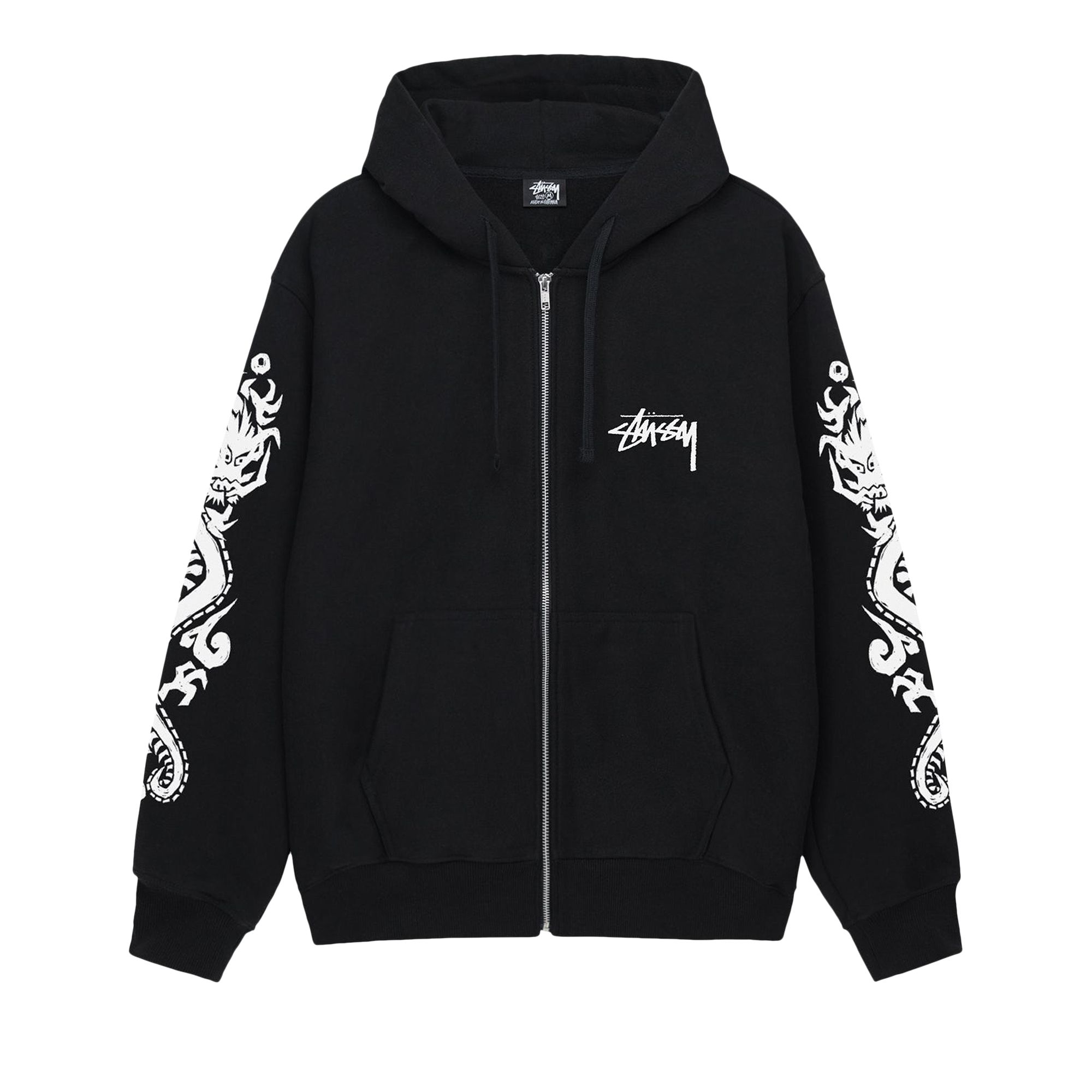 Stussy Dragons Zip Hoodie 'Black' | Men's Size M