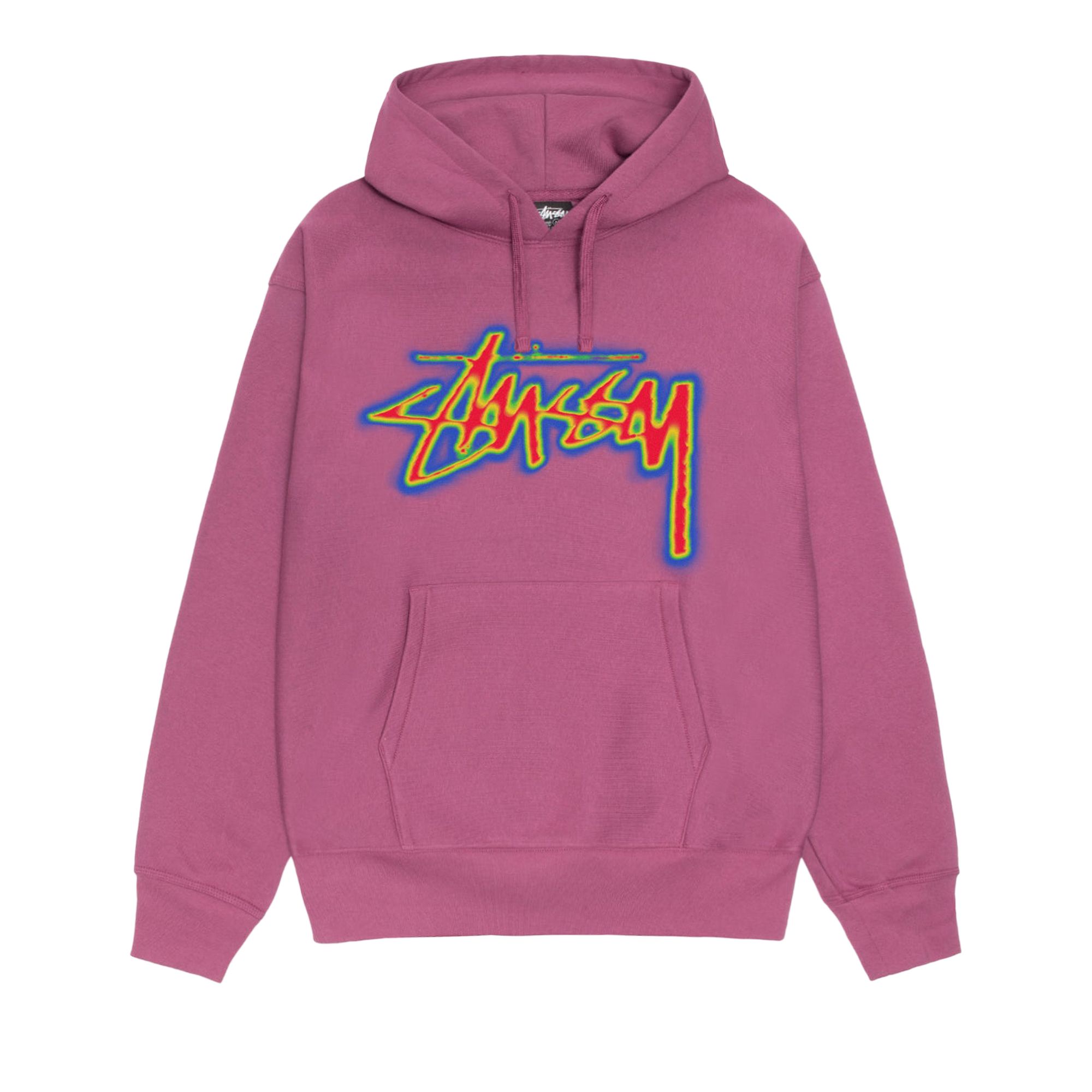Stussy Thermal Stock Hoodie 'Berry' | Pink | Men's Size M