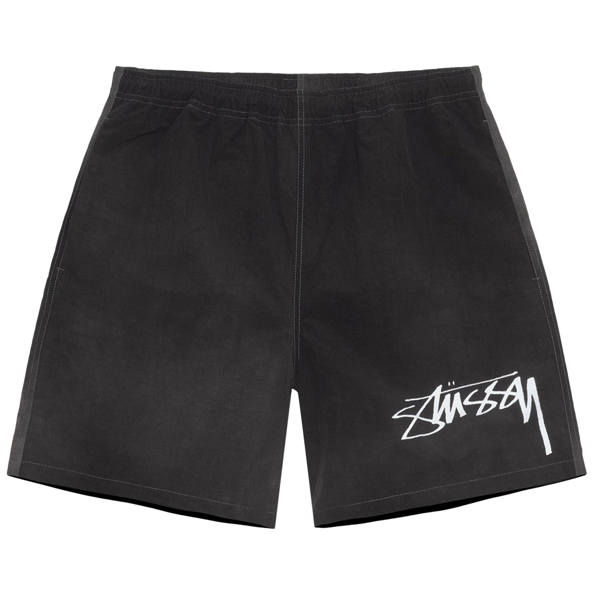 Pre-owned Stussy Wave Dye Nylon Short 'black'