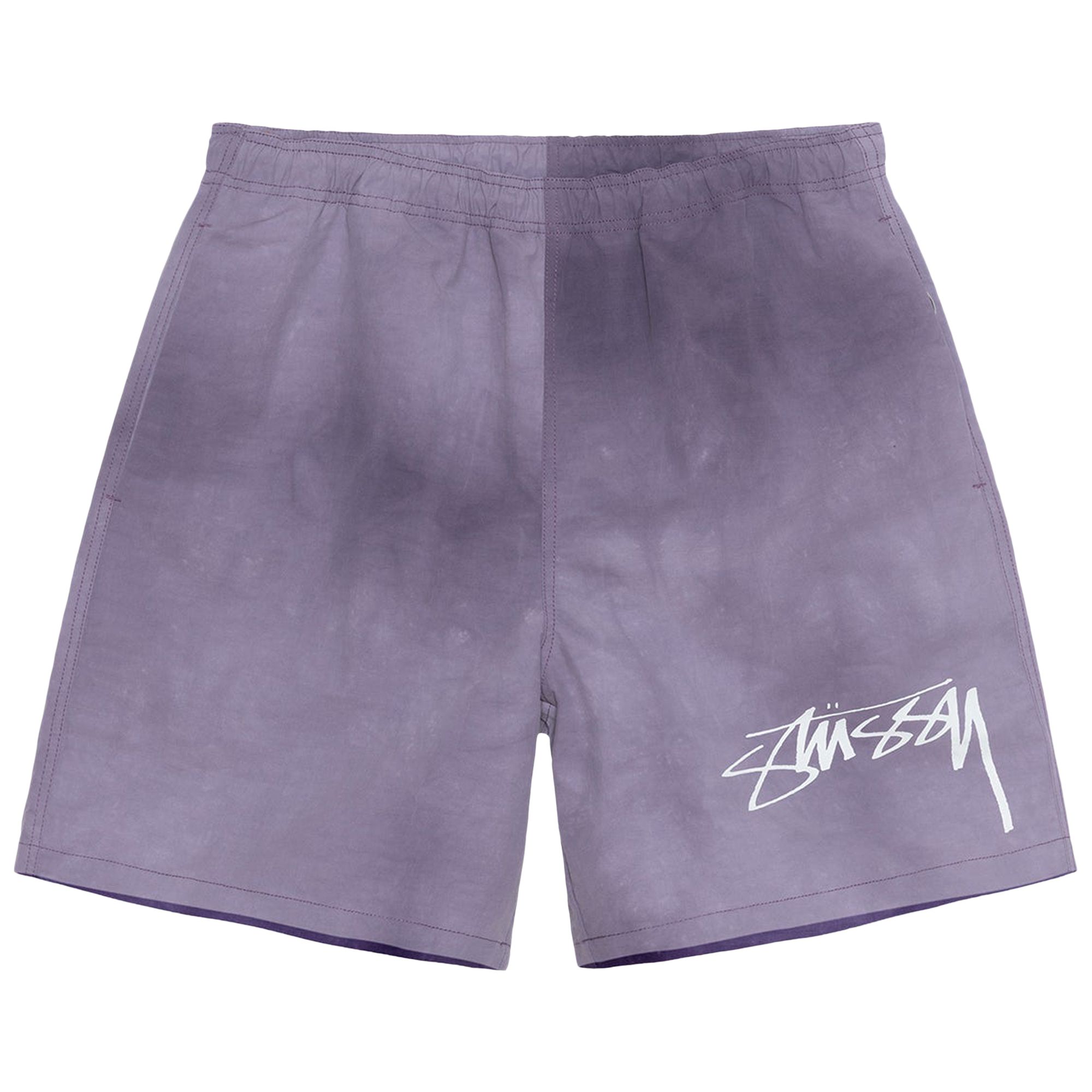 Pre-owned Stussy Wave Dye Nylon Short 'grape' In Purple