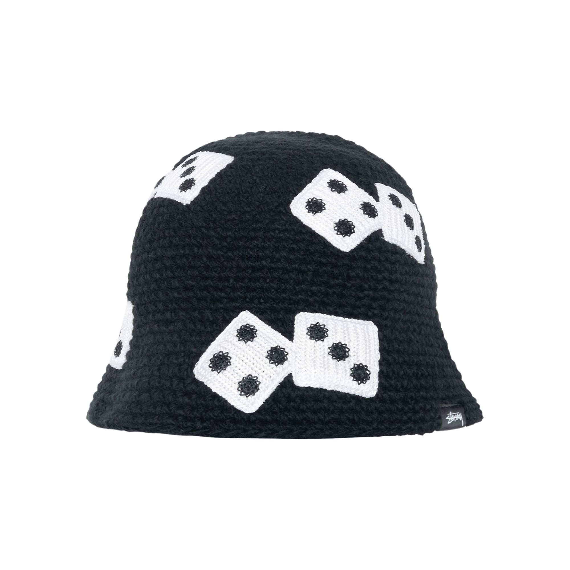 Pre-owned Stussy Dice Knit Bucket Hat 'black'