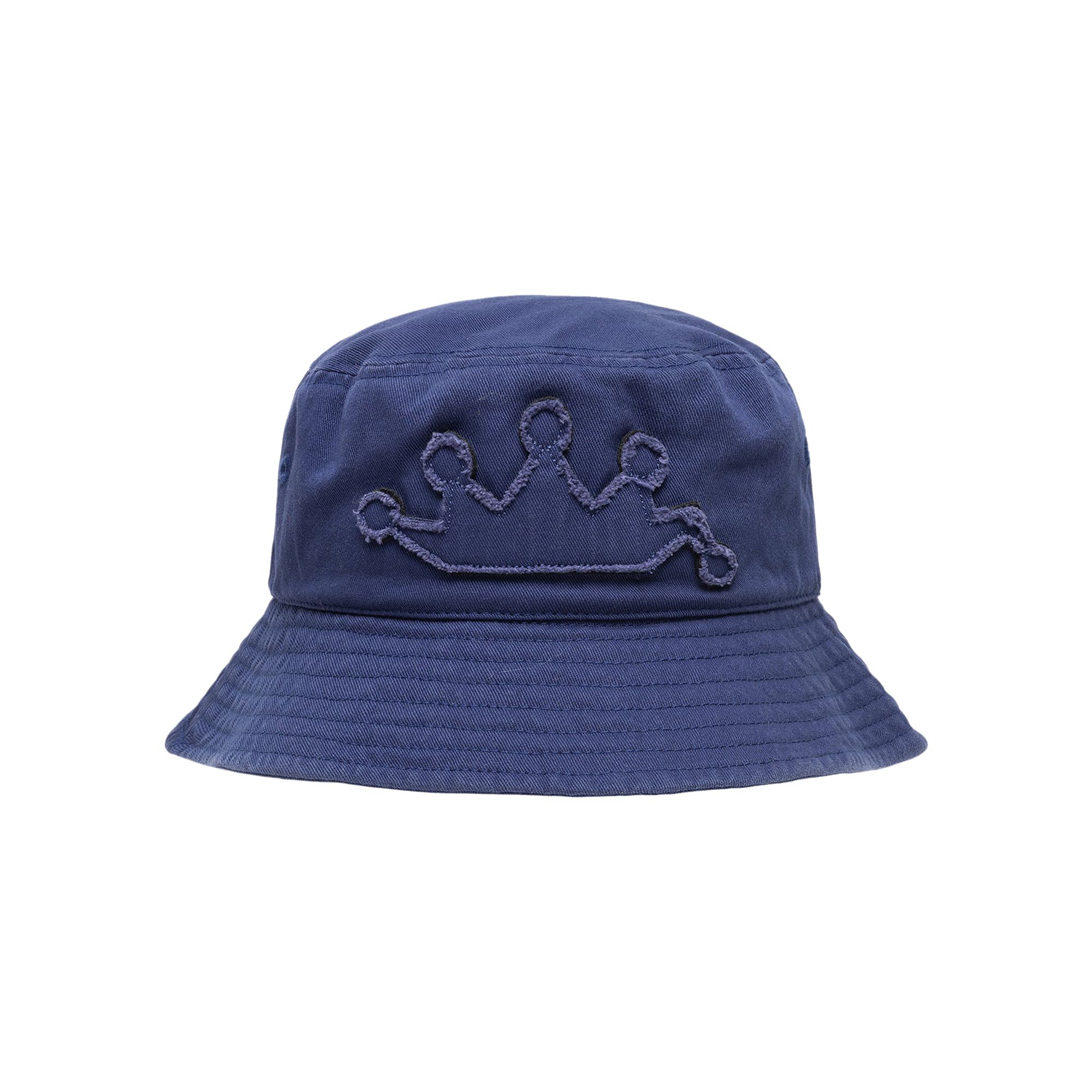 Pre-owned Stussy Crown Applique' Bucket Hat 'navy' | Blue | Men's Size S/m