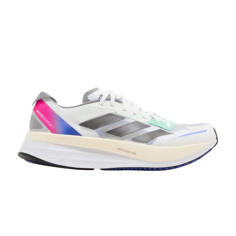 adidas Adizero Boston 11 'White Lucid Blue Fuchsia' | Men's Size 5.5