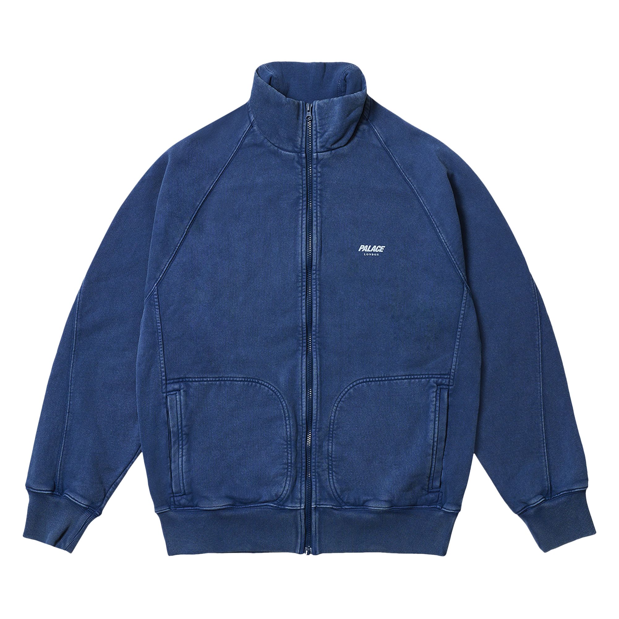 Pre-owned Palace Pigment Wash London Zip Funnel 'navy' | Blue | Men's Size Xl