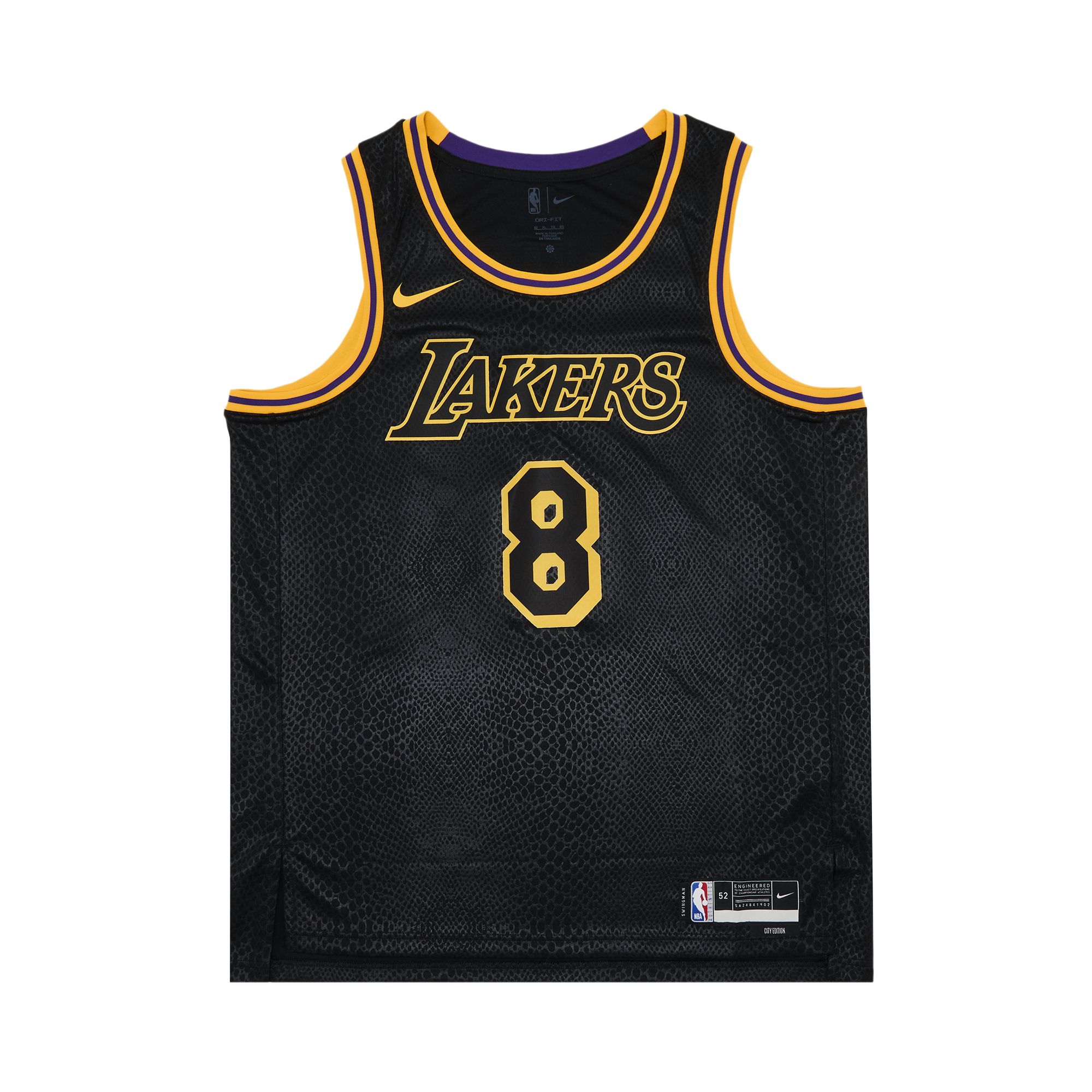 Nike Kobe Mamba Mentality Los Angeles Lakers City Edition Swingman Jersey 'Black' | Men's Size L