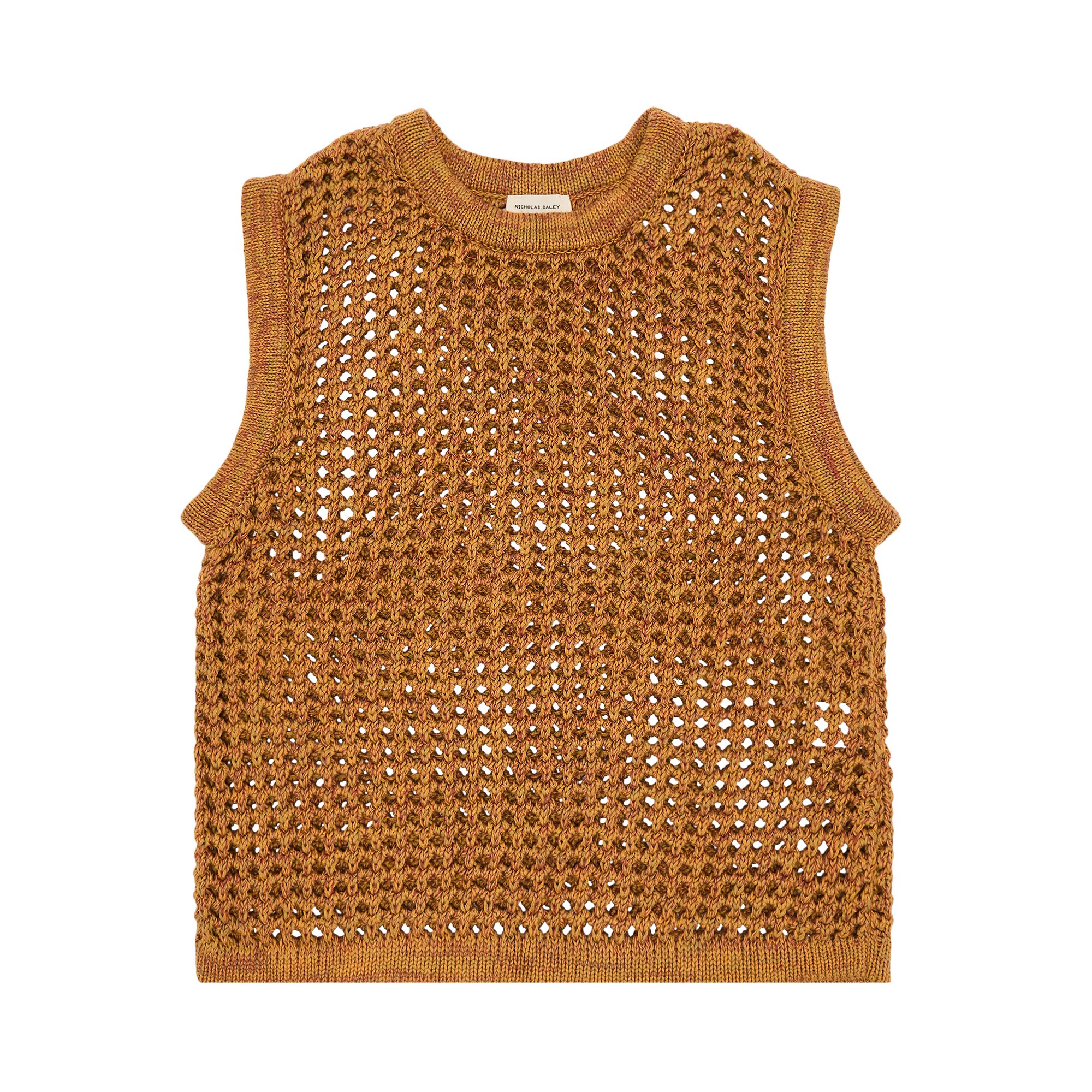 Pre-owned Nicholas Daley Crochet Vest | Orange | Men's Size S