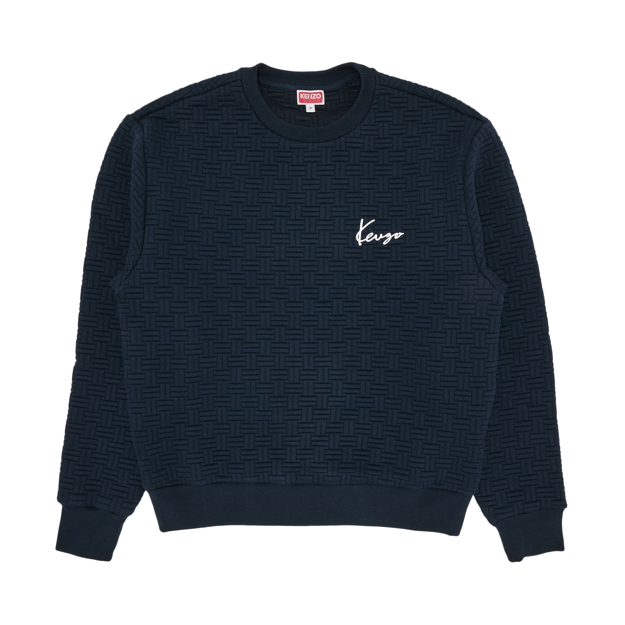 Kenzo Weave Classic Sweatshirt 'Blue/Black' | Men's Size M