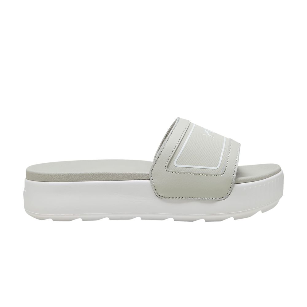 Pre-owned Puma Wmns Karmen Slide 'putty White' In Grey