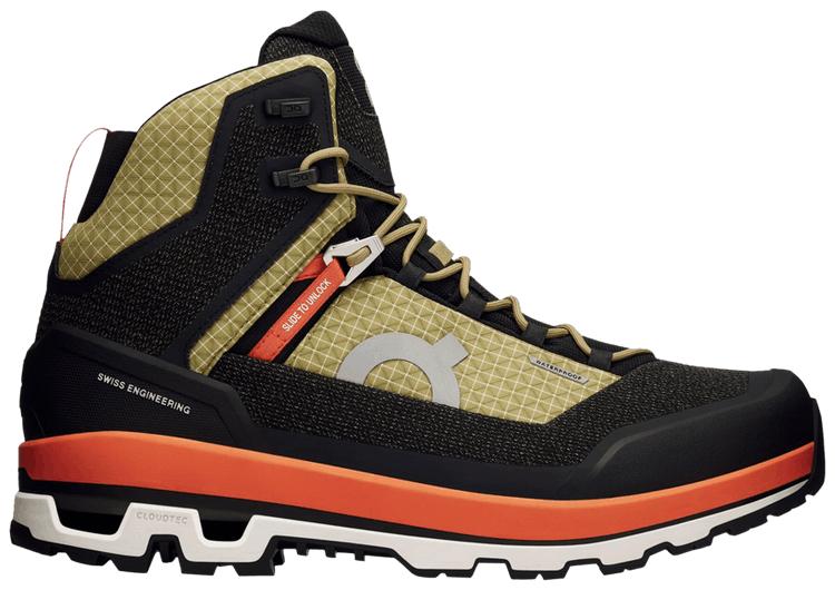 ON Wmns Cloudalpine Waterproof Safari Black