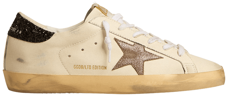 Golden Goose Wmns Superstar LTD White Light Brown Metallic