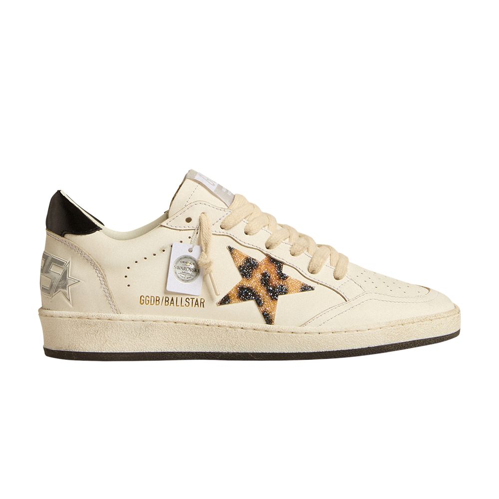 Pre-owned Golden Goose Swarovski X  Wmns Ball Star 'leopard Crystal' | White | Women's Size 40
