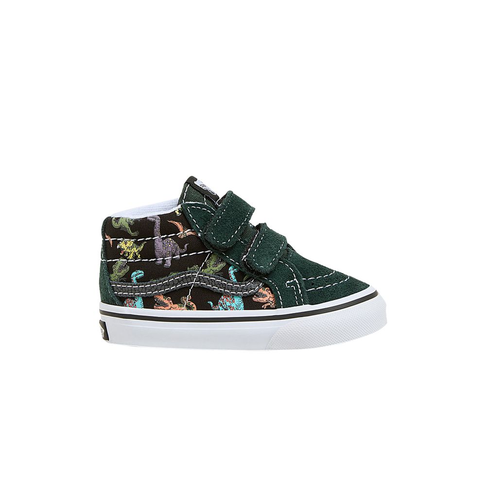 Click to view more detailed imagery on our partner's website Pre-owned Vans Sk8-mid Reissue V Toddler 'glow-in-the-dark Dino' | Black | Infant Size 6