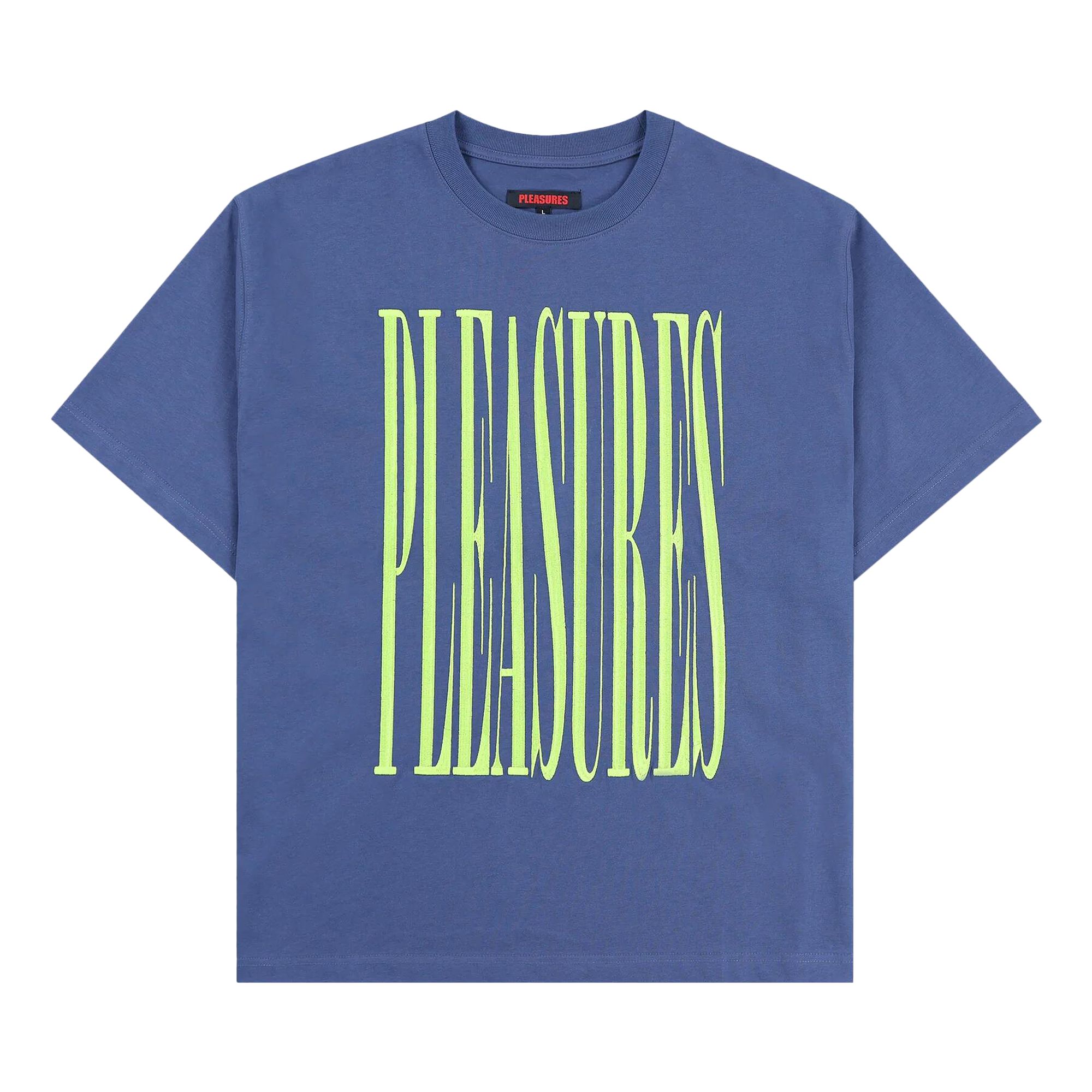 Pleasures Stretch Heavyweight Shirt 'Blue' | Men's Size S