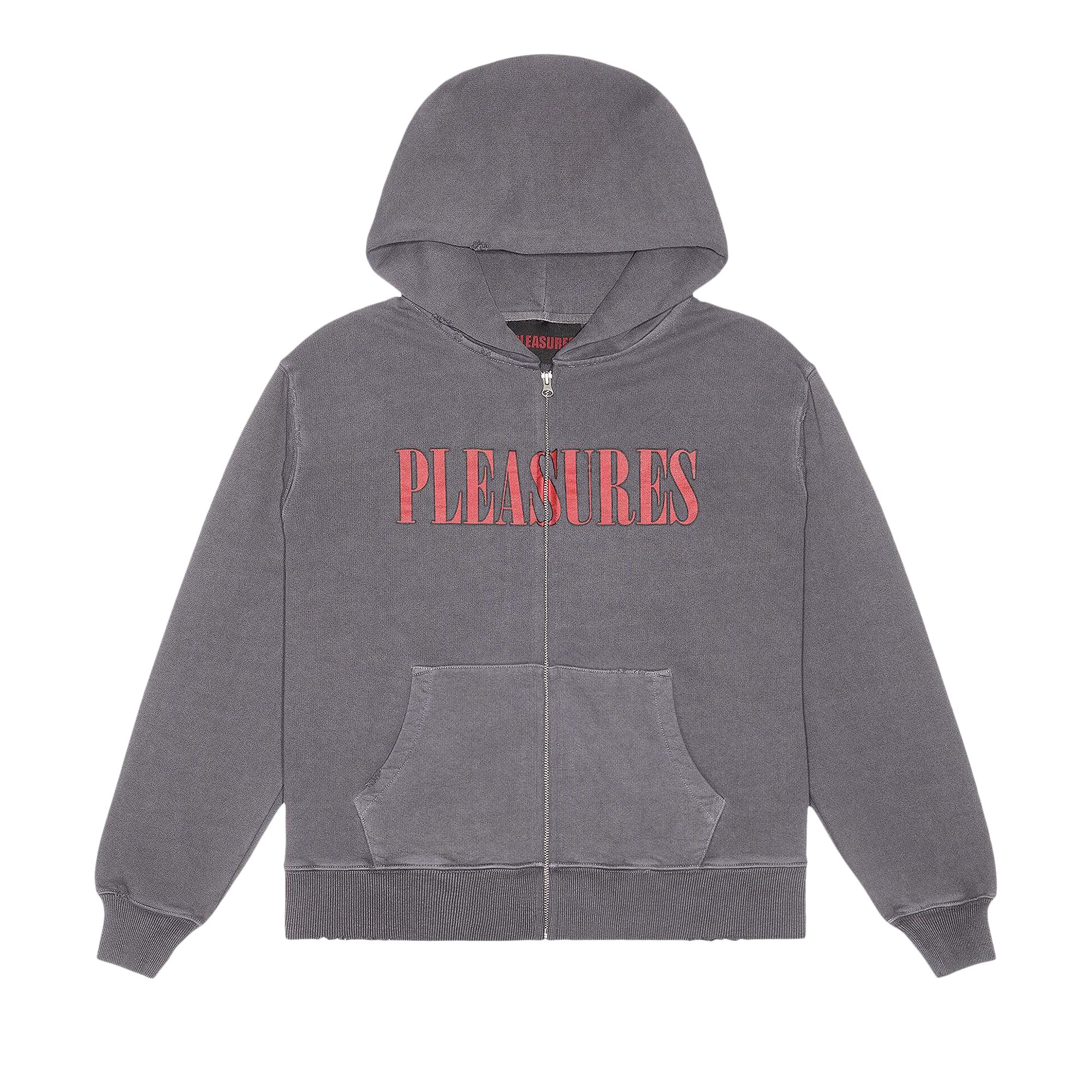 Pleasures Onyx Zip Up Hoodie 'Grey' | Men's Size M