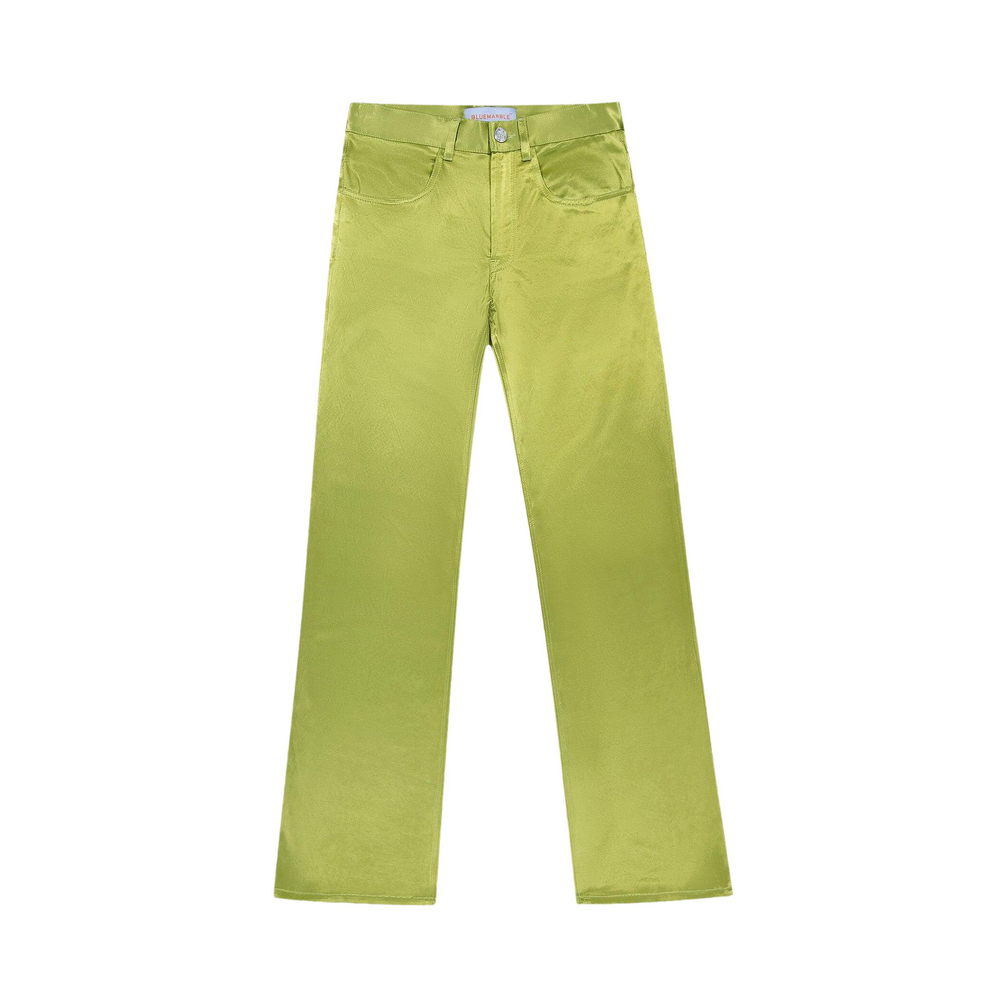 Pre-owned Bluemarble Bootcut Pants 'lime' | Green | Men's Size 31