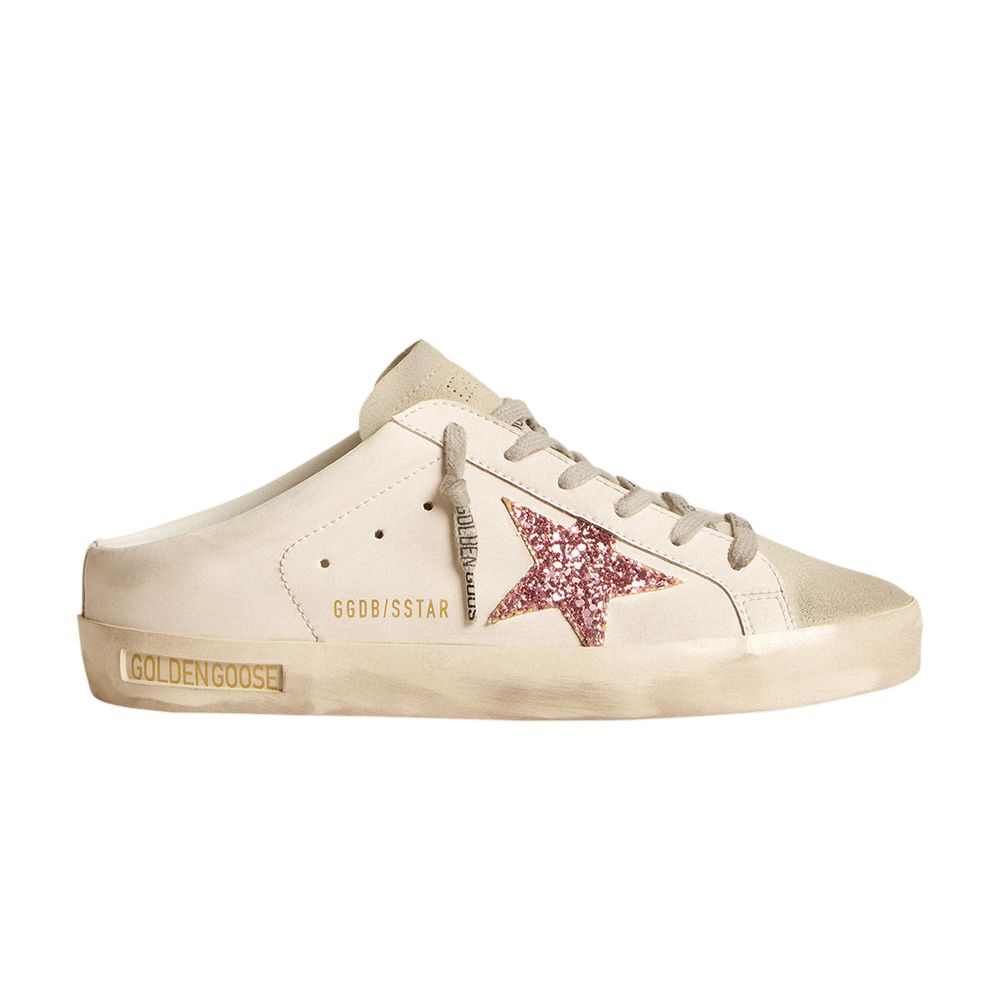 Pre-owned Golden Goose Wmns Superstar Sabot 'white Pink Glitter' | Women's Size 36