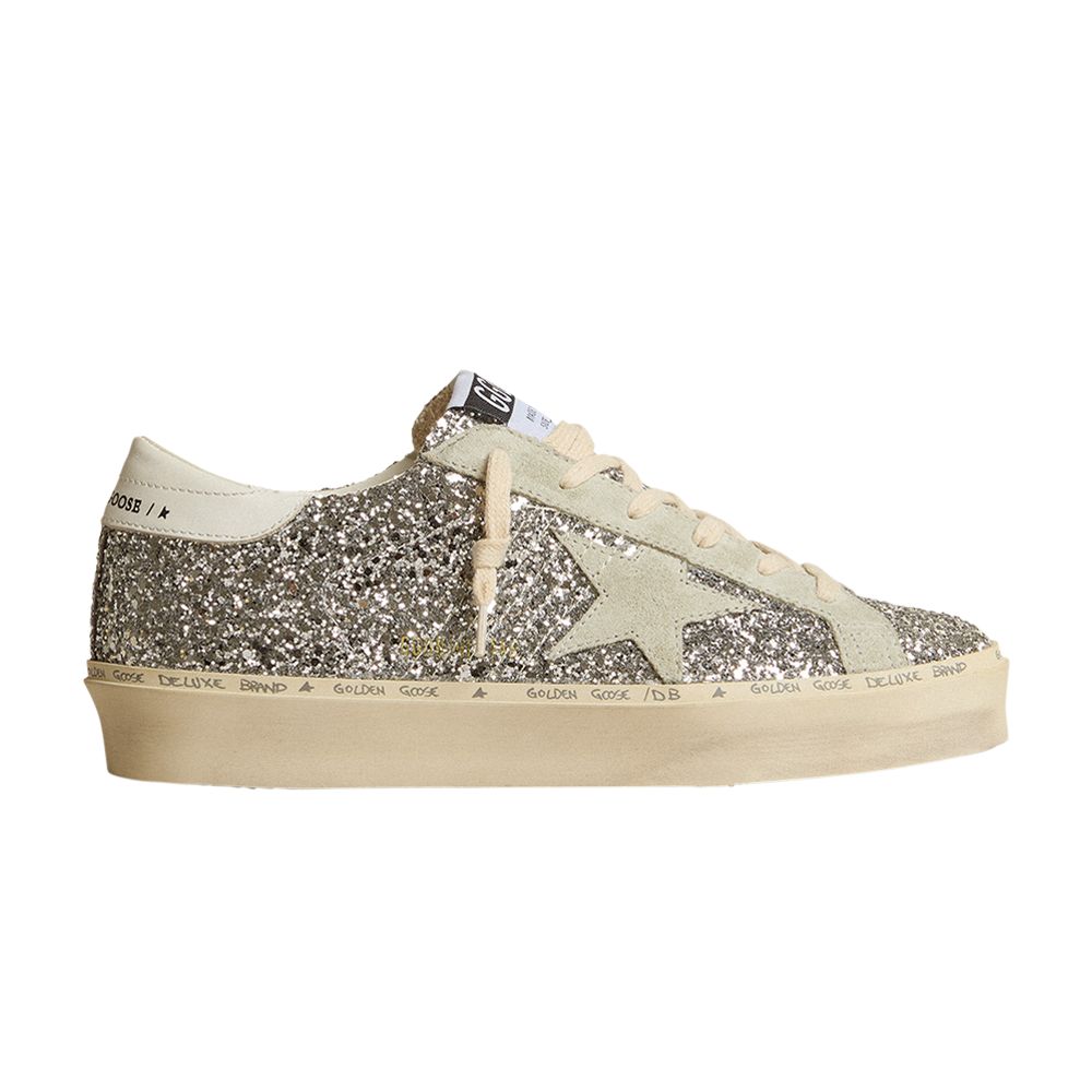 Pre-owned Golden Goose Wmns Hi Star 'silver Ice Grey Glitter' | Women's Size 37