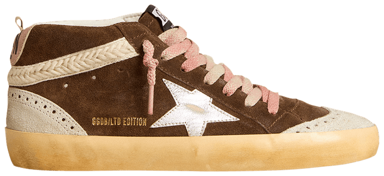 Golden Goose Wmns Mid Star LTD Brown Metallic Silver