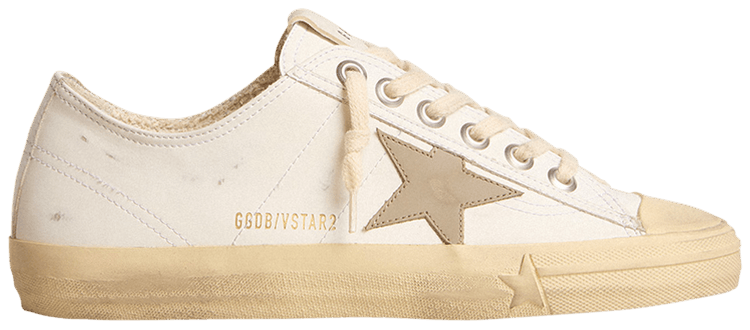 Golden Goose Wmns V Star White Beige Dove Grey