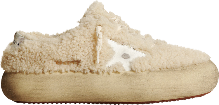 Golden Goose Wmns Space Star Beige Shearling