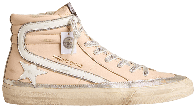 Swarovski x Golden Goose Wmns Slide Sneaker Pink White Silver