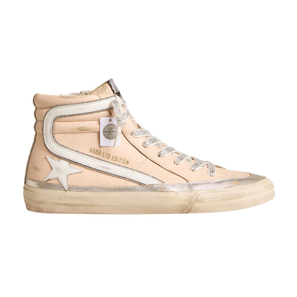 Pre-owned Golden Goose Swarovski X Wmns Slide Sneaker 'pink White Silver' | Women's Size 37