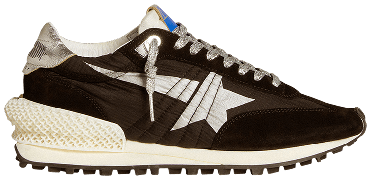 Golden Goose Wmns Marathon Black Metallic Silver