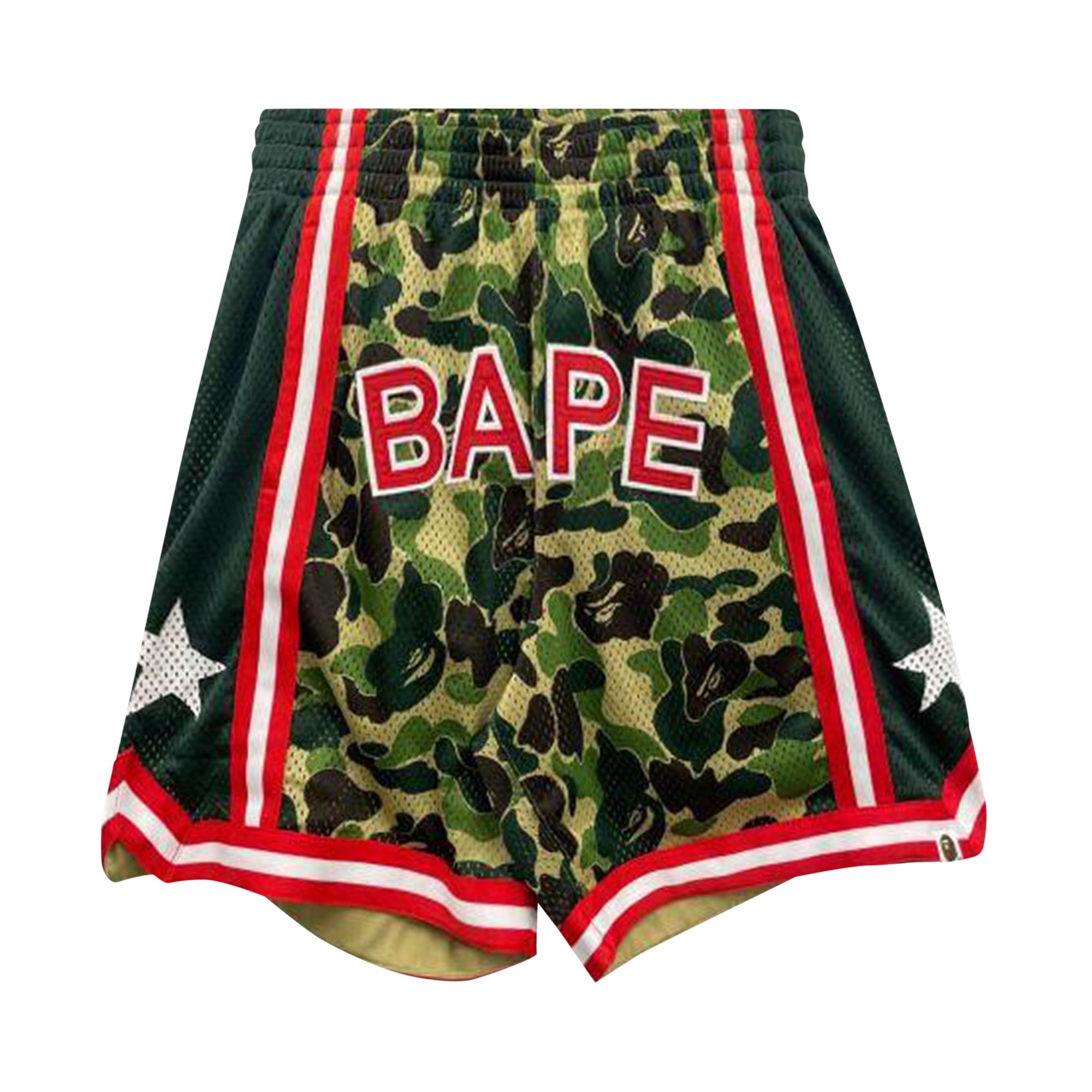 Pre-owned Bape Basketball Shorts 'green' | Men's Size L