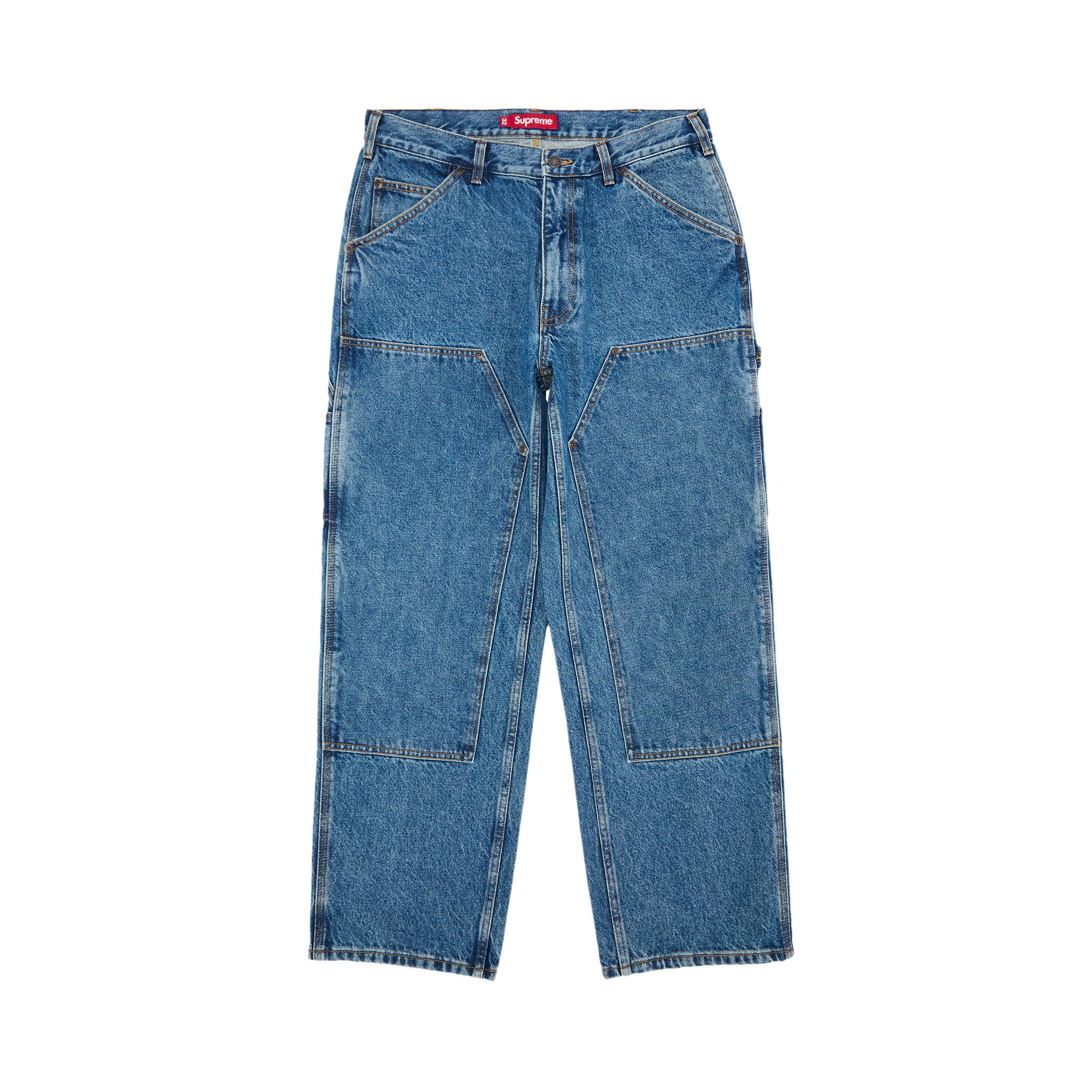 SUPREME SUPREME DOUBLE KNEE PAINTER PANT 'WASHED INDIGO'