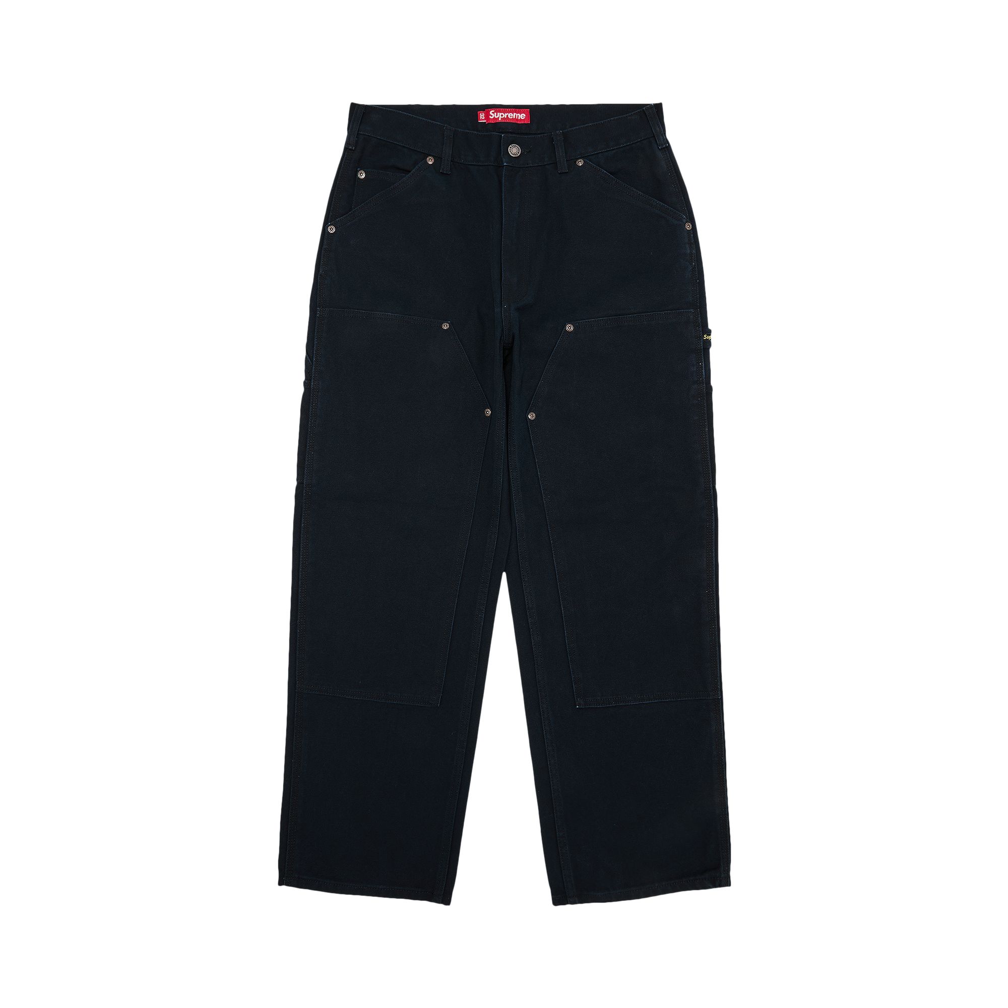 Pre-owned Supreme Double Knee Painter Pant 'black' In Multi-color