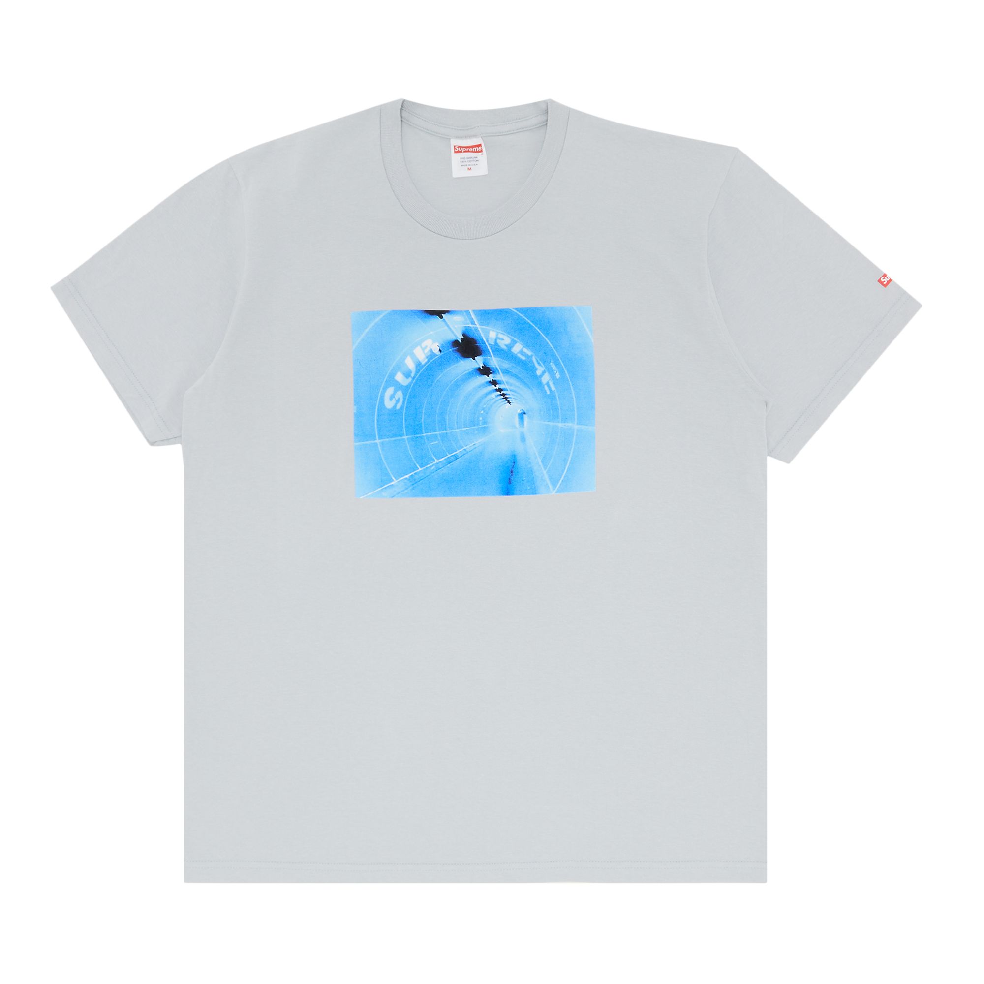 SUPREME SUPREME TUNNEL TEE 'CEMENT GREY'