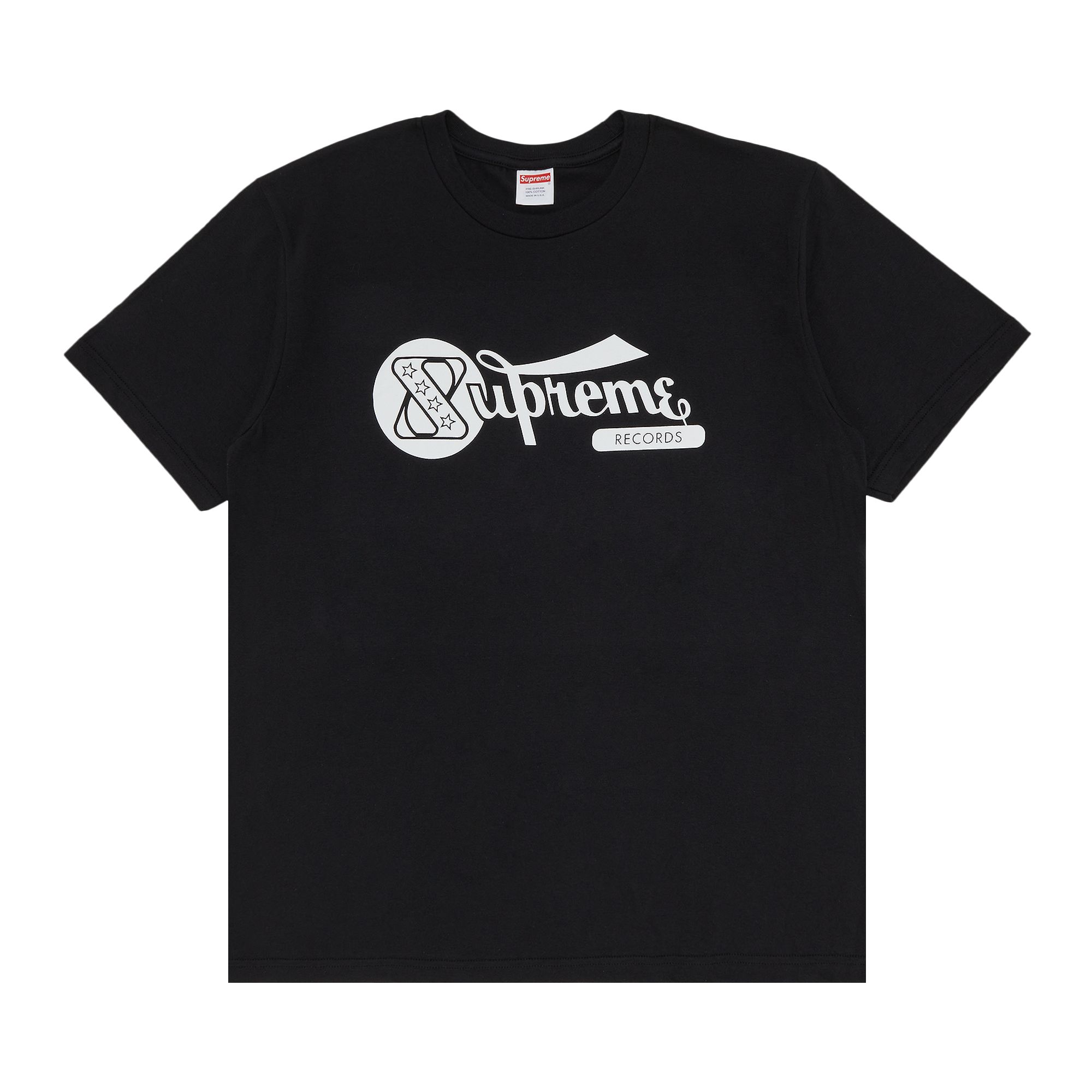 SUPREME SUPREME RECORDS TEE 'BLACK'