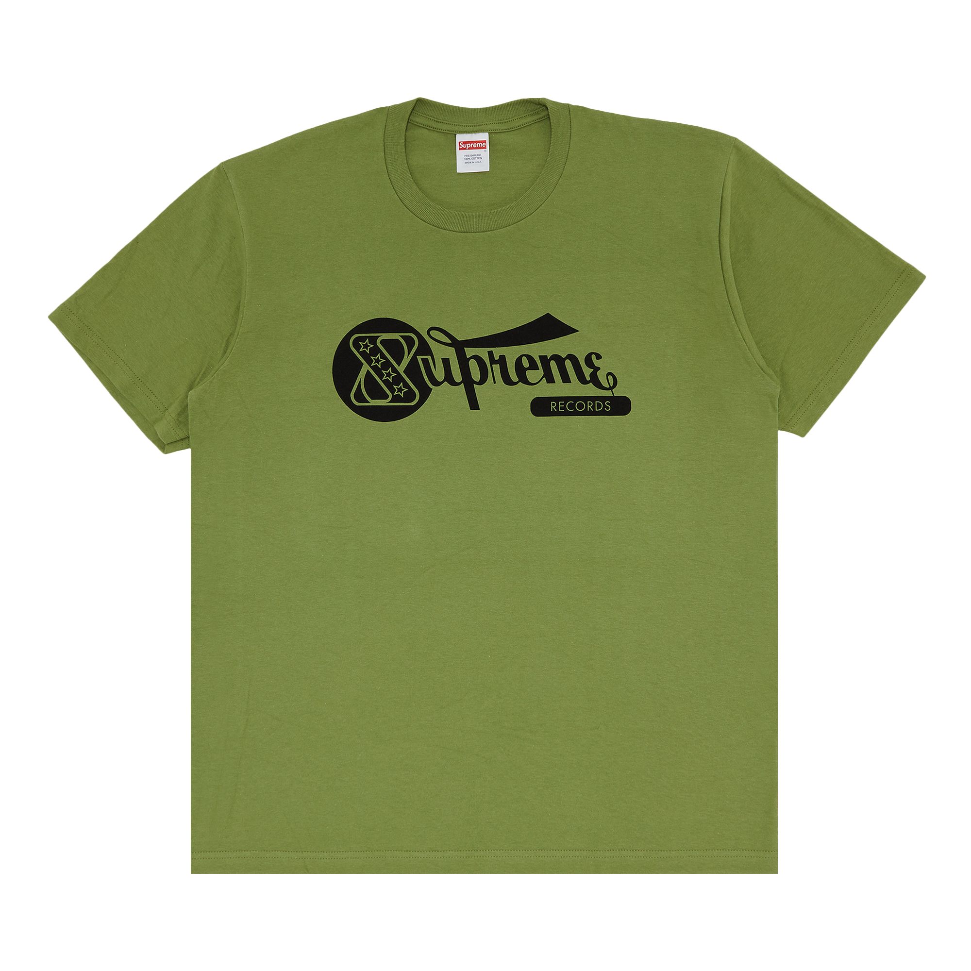SUPREME SUPREME RECORDS TEE 'MOSS GREEN'