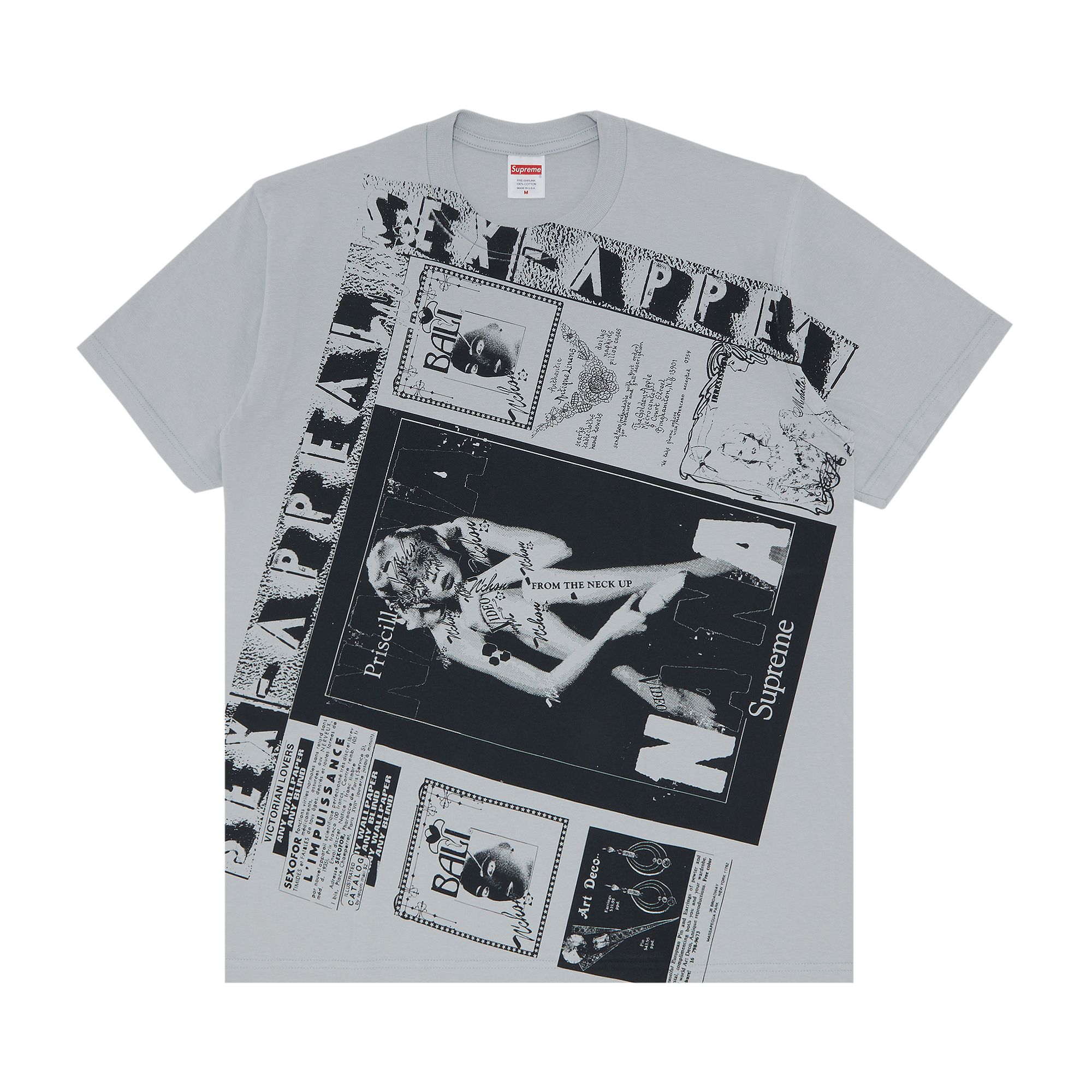 SUPREME SUPREME COLLAGE TEE 'CEMENT GREY'
