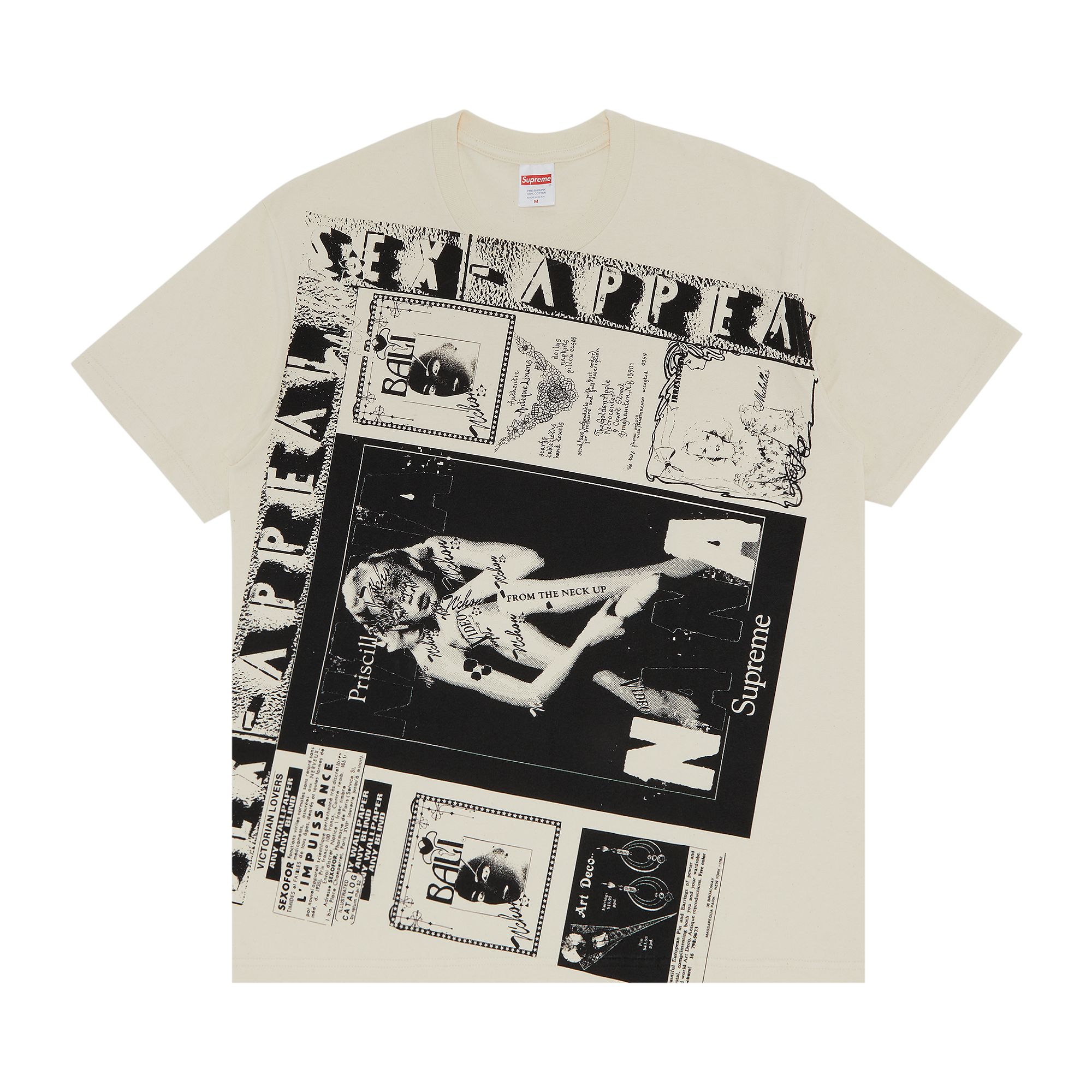Supreme Collage Tee 'Natural' | Cream | Men's Size 2XL