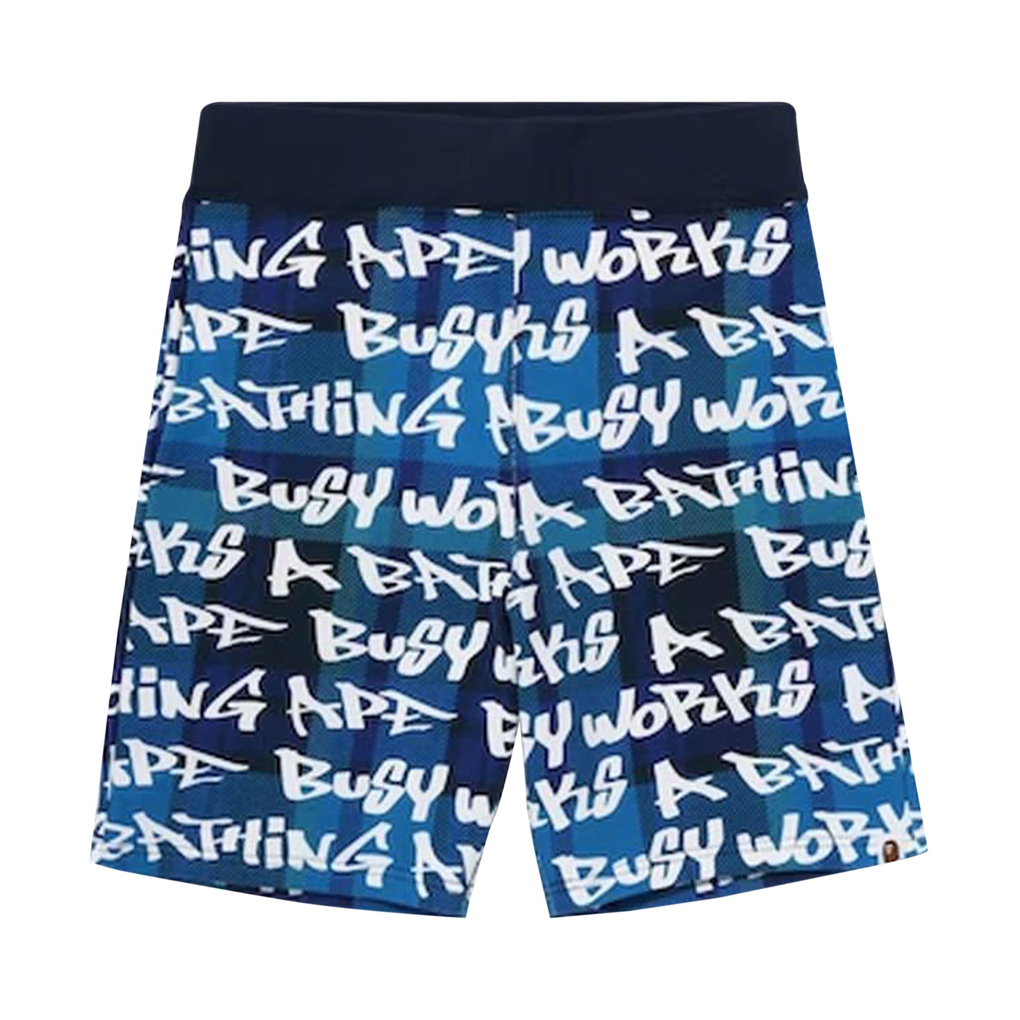 BAPE Graffiti Check Shorts 'Blue' | Men's Size M