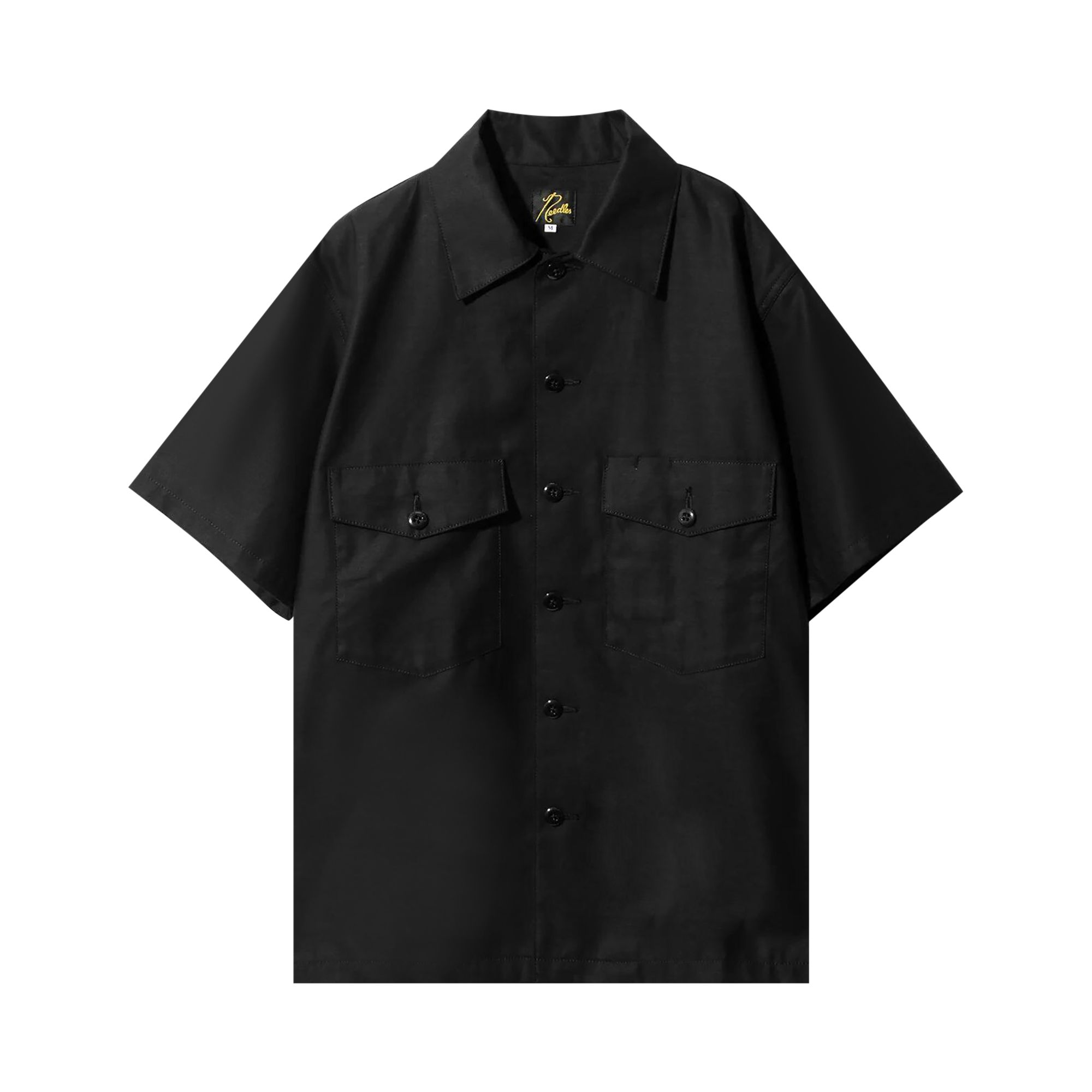Pre-owned Needles Back Sateen Fatigue Shirt 'black'