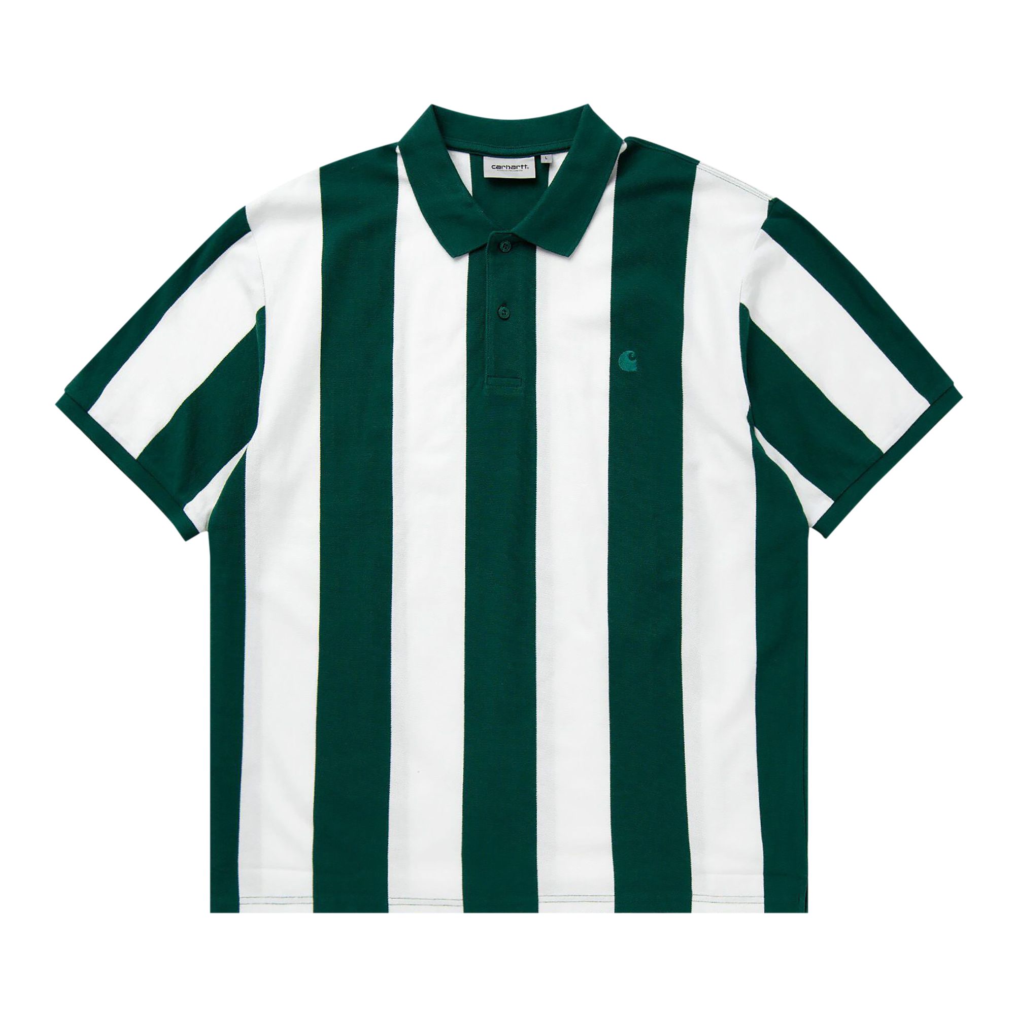 Carhartt WIP Hinton Polo 'Hinton Stripe' | Green | Men's Size L