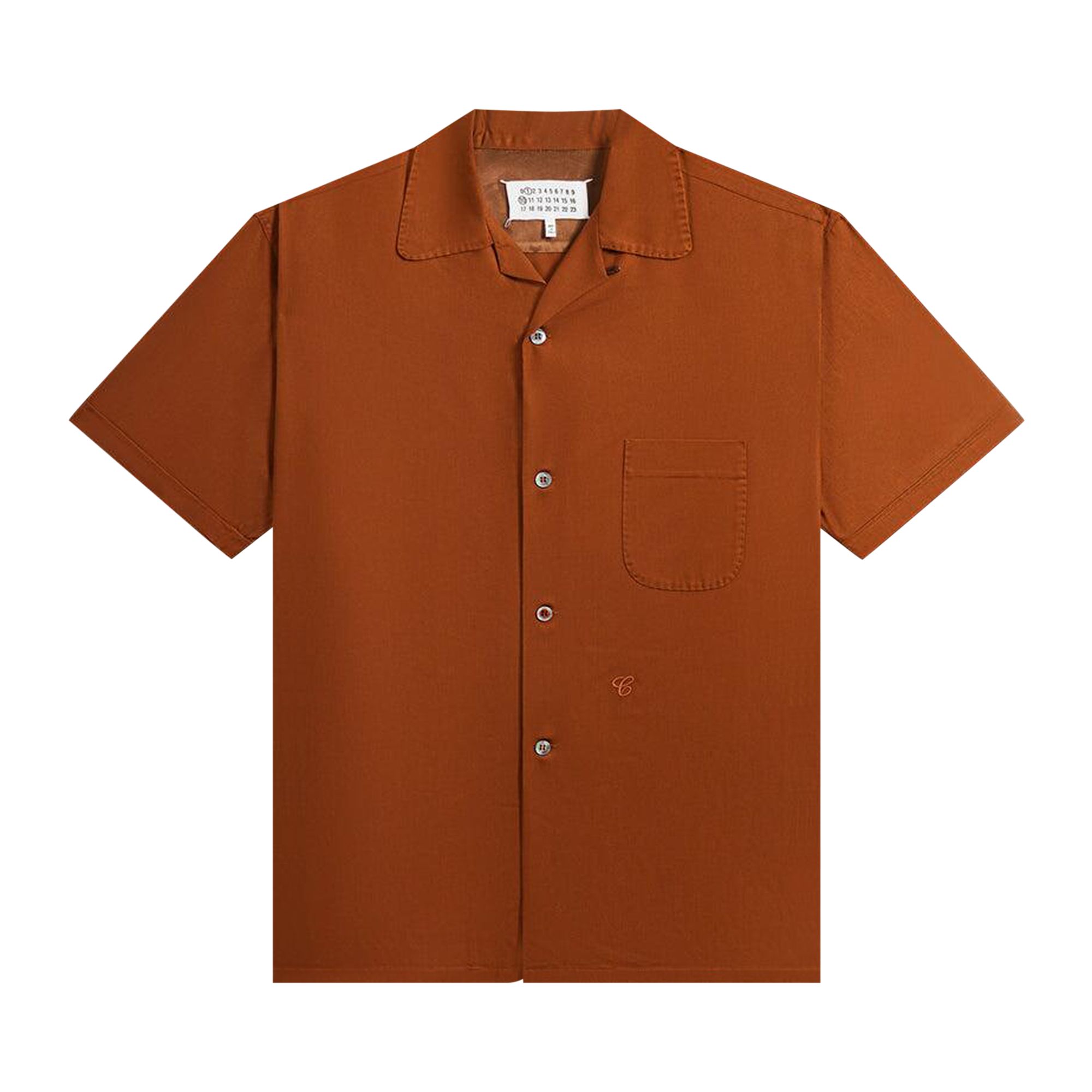 Pre-owned Maison Margiela Short-sleeve Shirt 'brown' | Men's Size 52