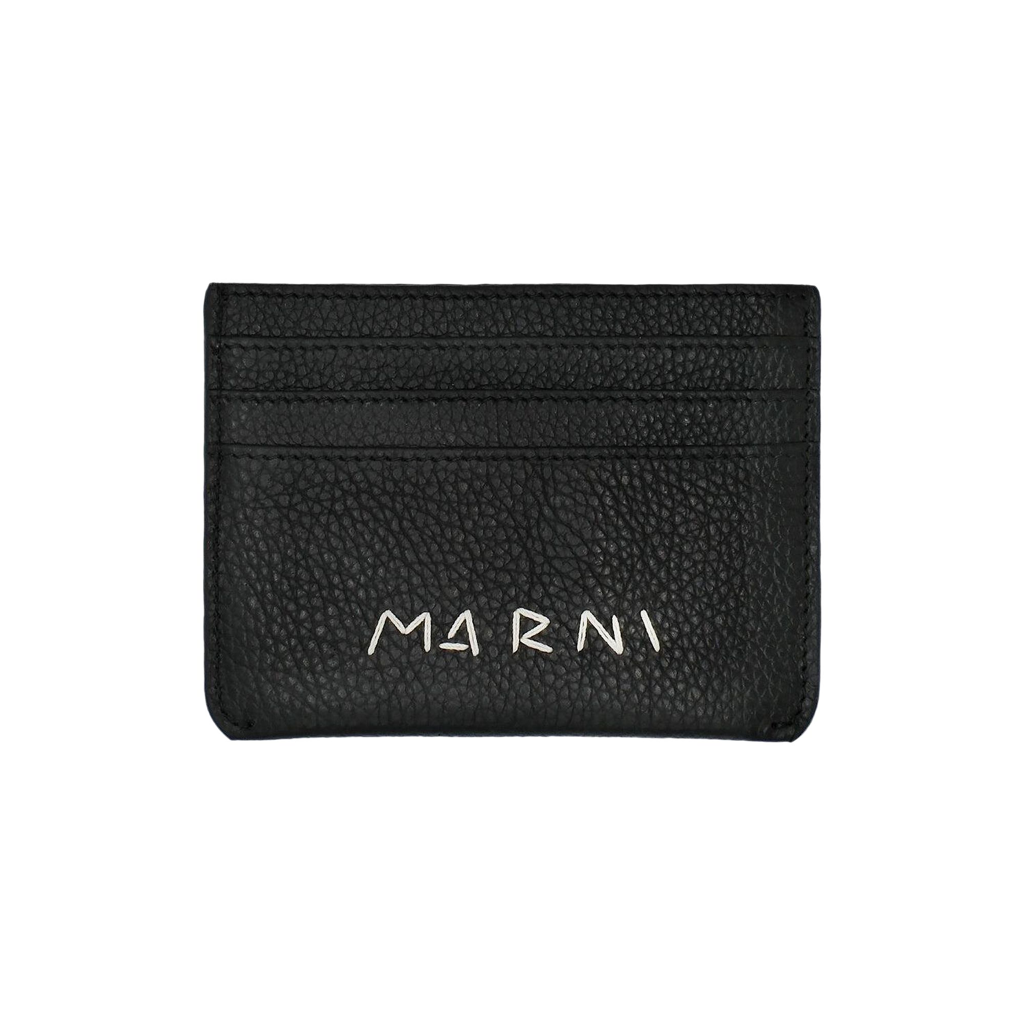 Pre-owned Marni Logo Detail Card Case 'black'